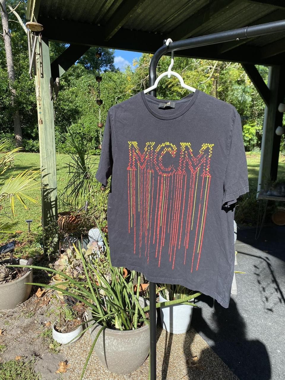 MCM MCM Men's Resnick Black Cotton Printed Fringe Drip Tee Small Size US S / EU 44-46 / 1 - 2 Thumbnail