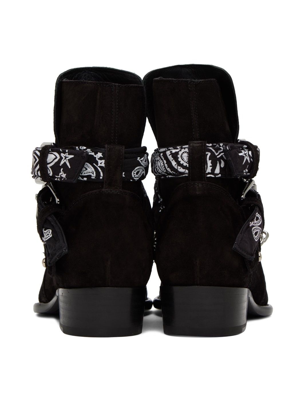 Amiri o1y0525 Leather Buckle Ankle Boots in Black Size US 9 / EU 42 - 4 Thumbnail