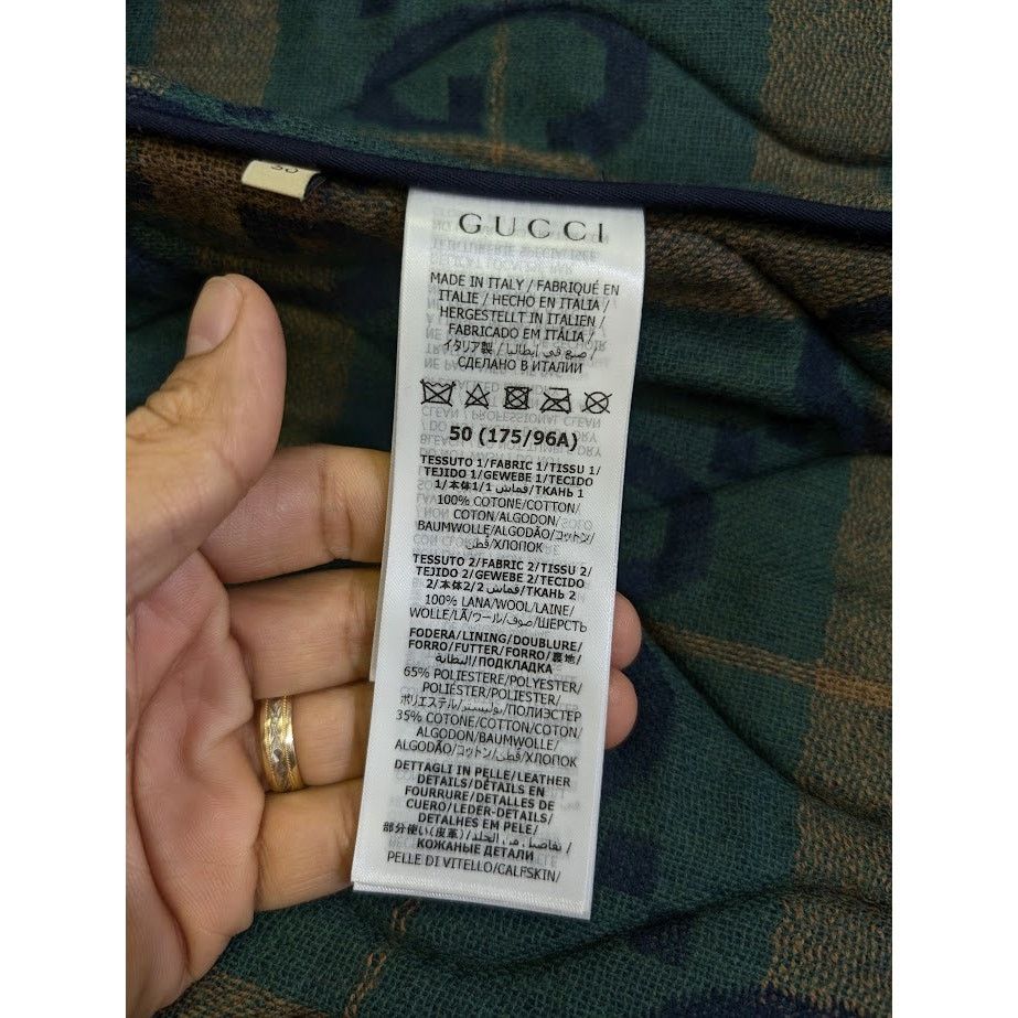 Gucci o1rshd1 Caban Waxed Cotton Jacket in Shrub/Mix Size US M / EU 48-50 / 2 - 14 Thumbnail