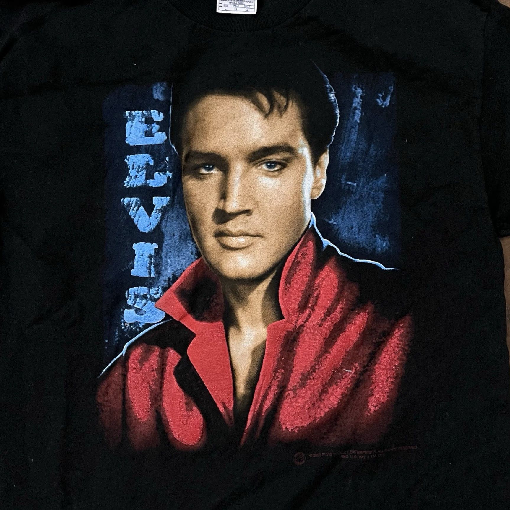 Vintage VINTAGE Elvis Presley Graphic Big Face Mens Large Black 2003 Graceland Rock T-Shirt - 90s Band Music Size US L / EU 52-54 / 3 - 2 Thumbnail