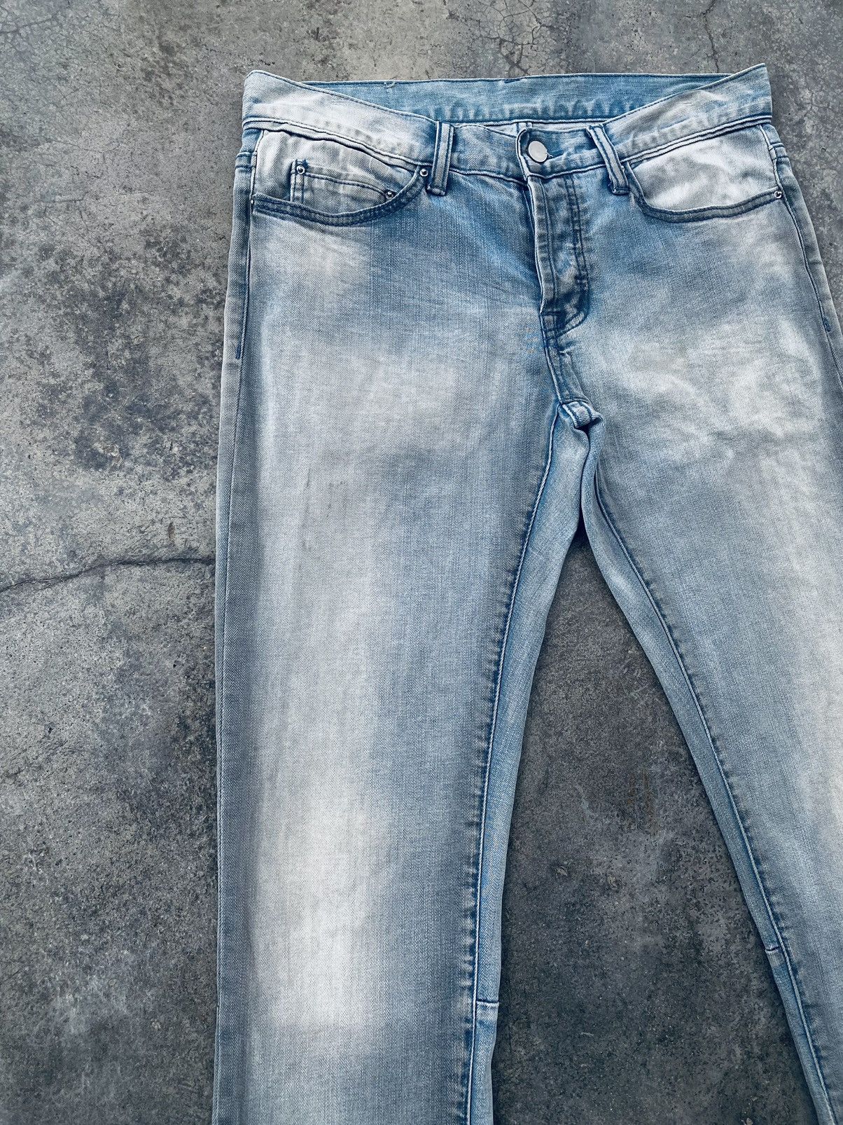MNML MNML Zipper Distressed Denim Pants Size US 33 - 7 Thumbnail
