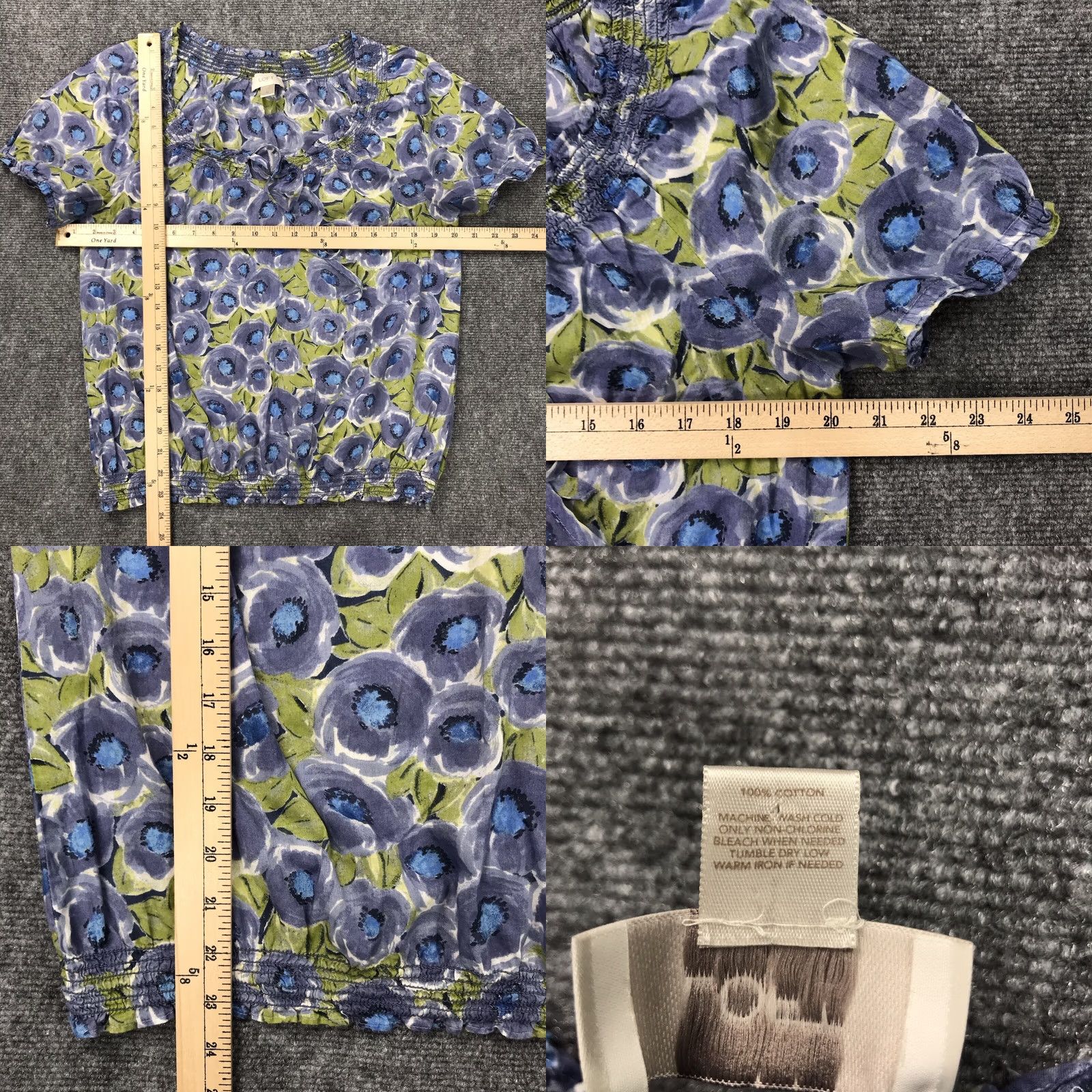 Ann Taylor Ann Taylor Loft Blouse Shirt Women Medium Floral Print Soft Lightweight Short Sleeve Scoop Neck Size M / US 6-8 / IT 42-44 - 8 Thumbnail
