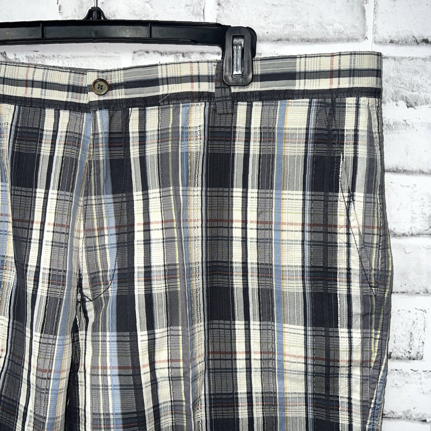 Tommy Bahama Tommy Bahama Gray Plaid Cotton Silk Blend Shorts Mens Size 40 Size US 40 / EU 56 - 2 Thumbnail