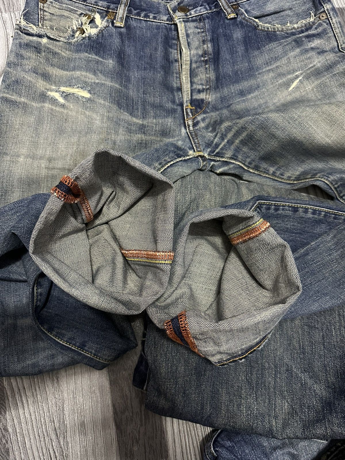 Japanese Brand W34🔥Vintage Polo Ralph Distressed Faded Denim Jeans Pants Size US 34 / EU 50 - 17 Thumbnail