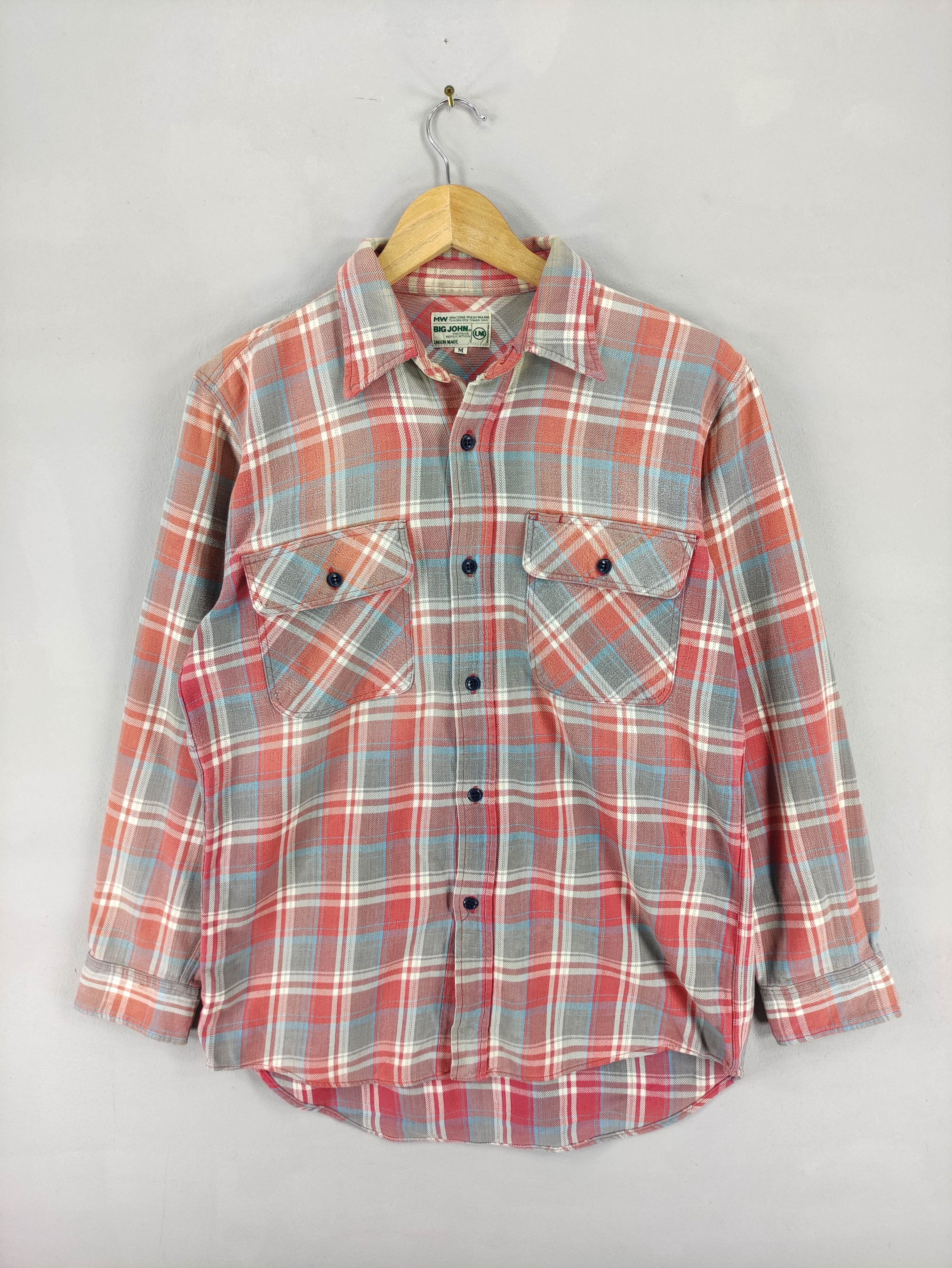 Vintage Big John Flannel Checkered Shirt Button Up