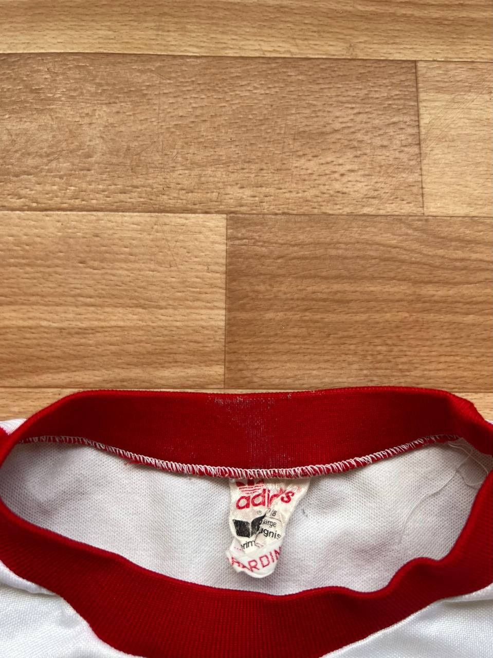Vintage ULTRA RARE! 1975 SWITZERLAND #13 MATCH WORN ADIDAS JERSEY L Size US L / EU 52-54 / 3 - 6 Thumbnail