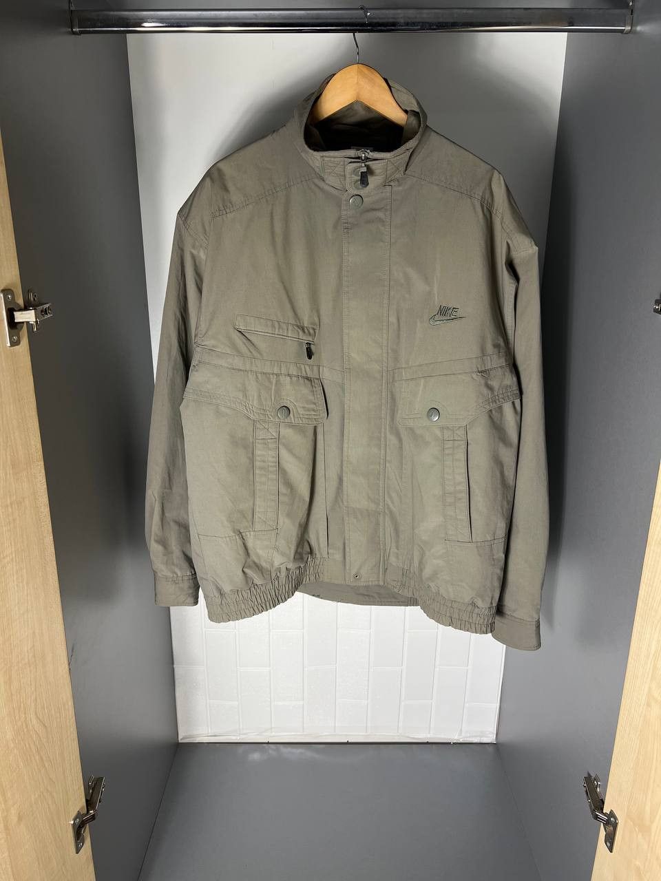 Vintage VERY RARE NIKE RETRO LIGHT JACKET DRILL SWOOSH Y2K 90s USA Size US XL / EU 56 / 4 - 1 Thumbnail