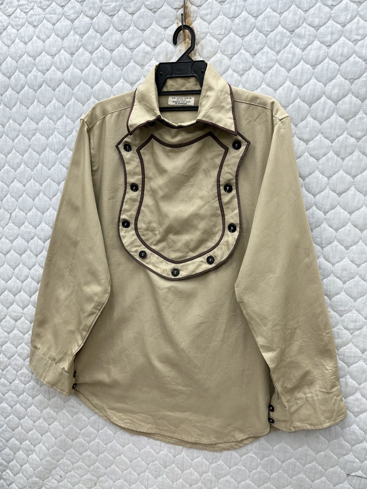 Vintage 🔥🔥🔥STEALS VTG RIVER JUNCTION BIB FRONT PULLOVER SHIRTS Size US M / EU 48-50 / 2 - 3 Thumbnail