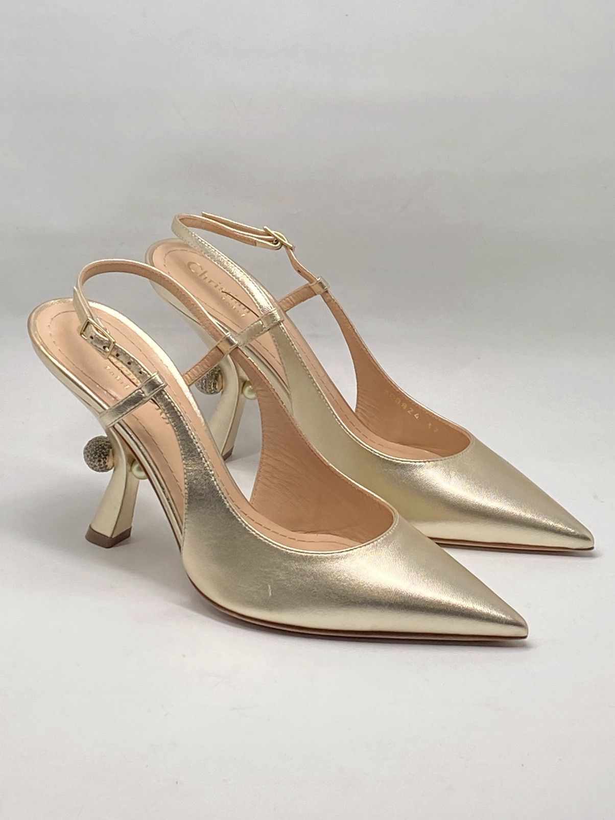 Dior Dior Tribales Metallic Leather Slingback Pump size 37 Size US 7 / IT 37 - 3 Thumbnail