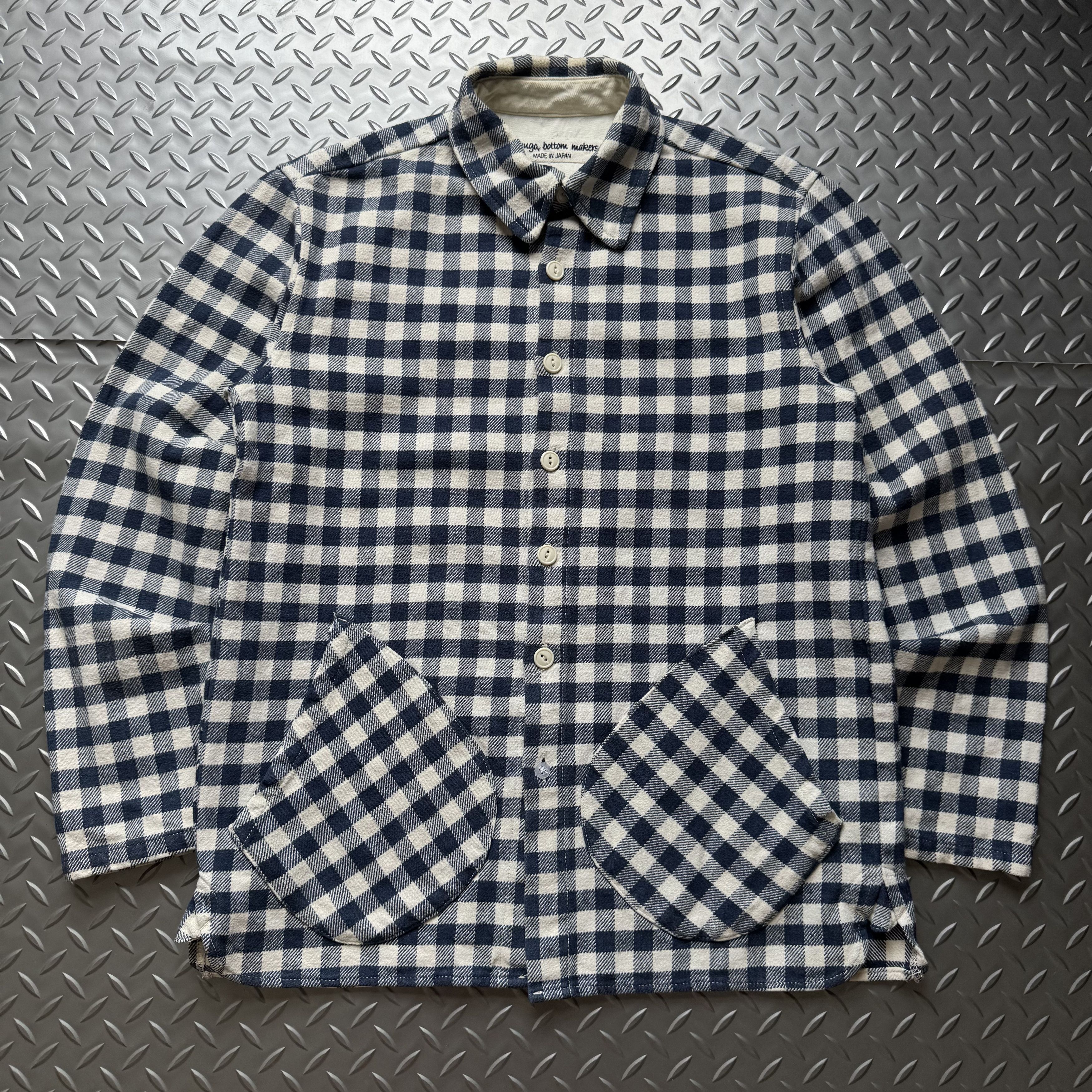 Japanese Brand 15 Jyuga Bottom Makers Plaid Work Jacket Size US S / EU 44-46 / 1 - 1 Thumbnail