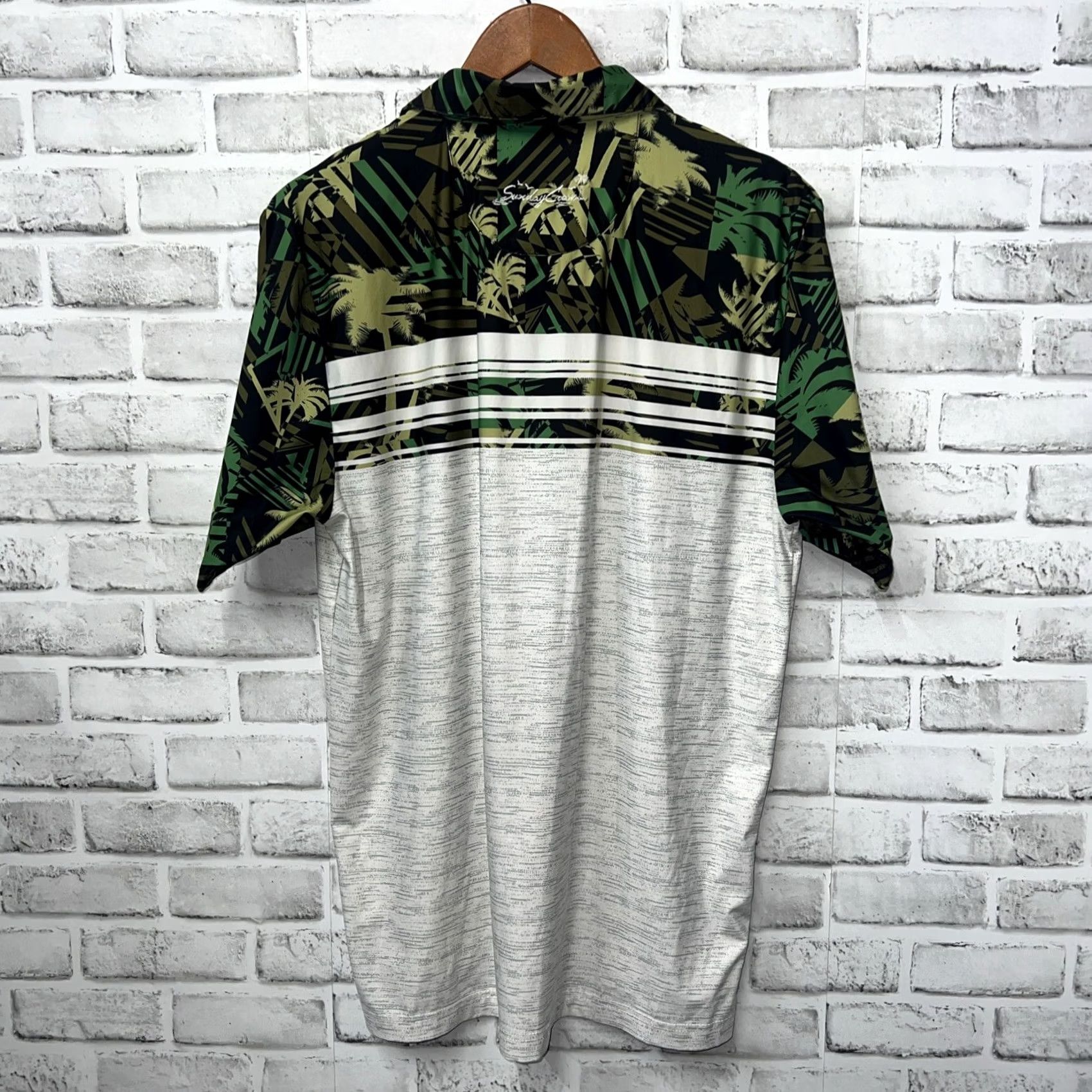 Vintage Sunday Crew Polo Shirt Mens Size M Gray Tropical Shirt Size US M / EU 48-50 / 2 - 4 Thumbnail