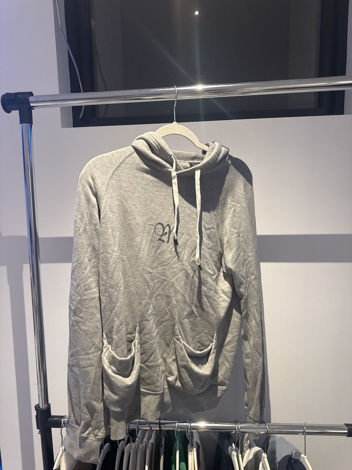Number (N)ine "Crying Hearts" Cargo Pocket Hoodie.