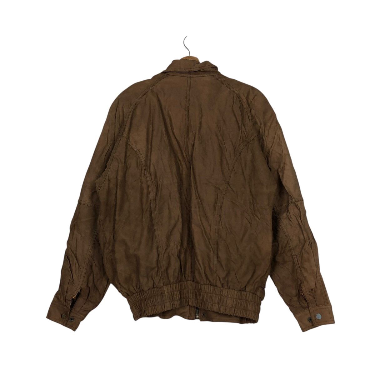 Japanese Brand 🔥VINTAGE BIKER LEATHER JACKET POINT BLANKET FULL PRINT Size US XL / EU 56 / 4 - 10 Thumbnail