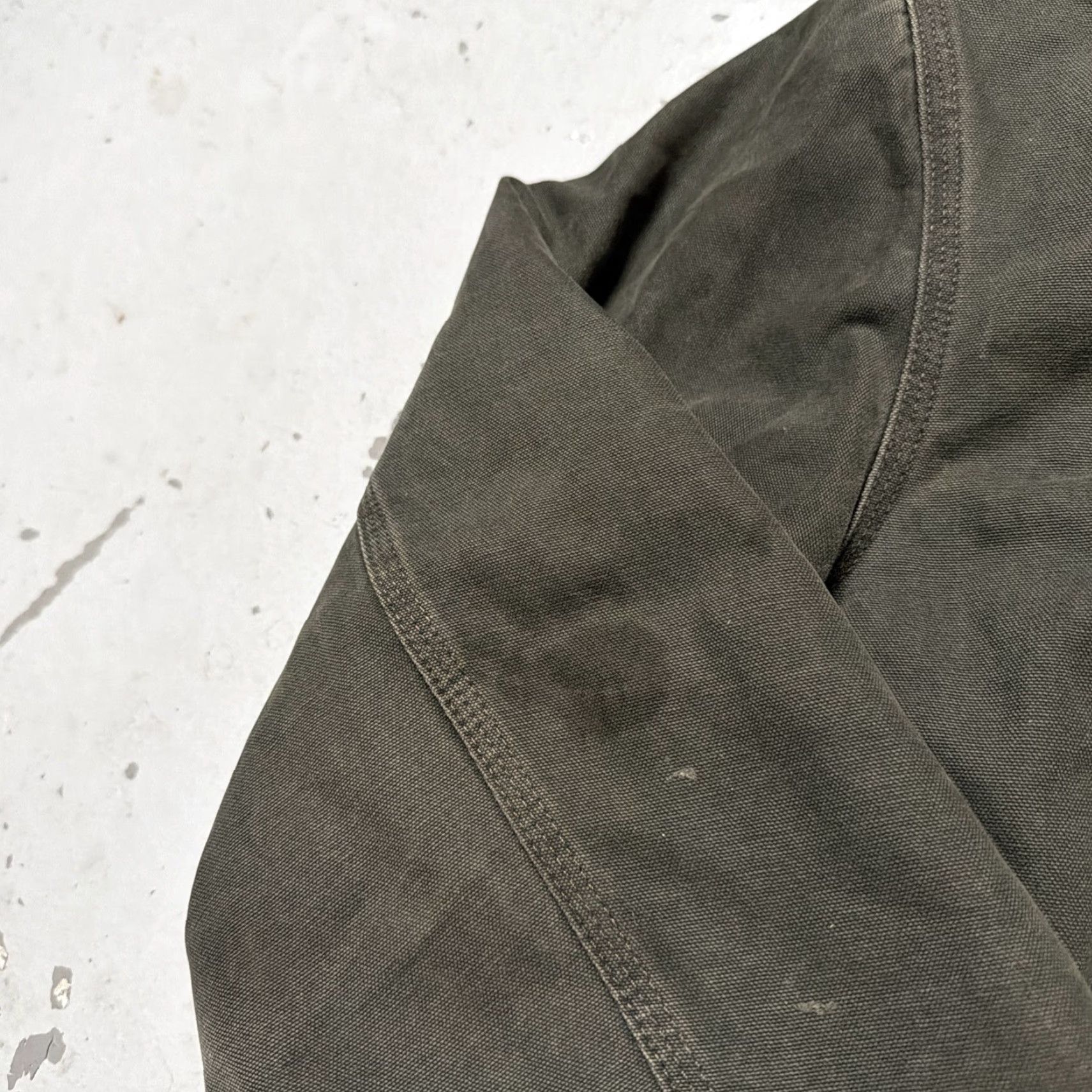 Carhartt VINTAGE Carhartt J130 MOS Green Hooded Canvas Quilted Lined Work Jacket XL Size US XL / EU 56 / 4 - 2 Thumbnail