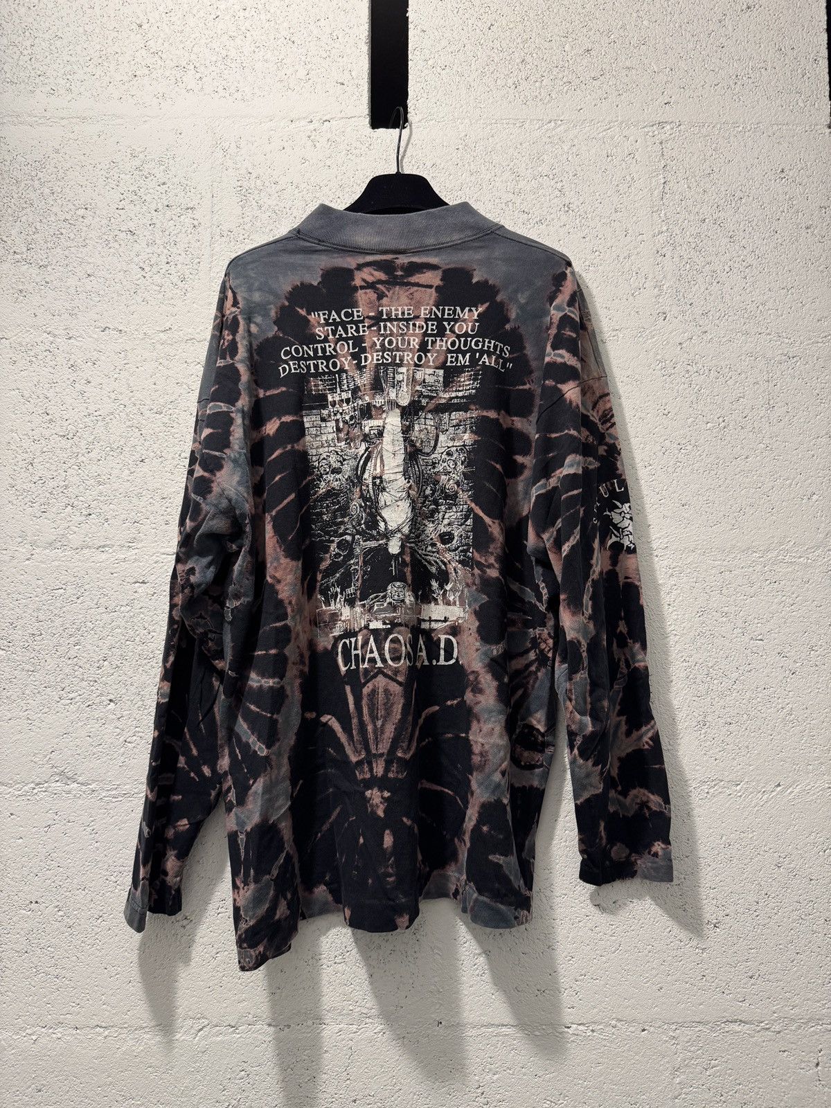 Band Tees × Vintage *RARE* SEPULTURA LONGSLEEVE CHAOS AD 90s VINTAGE TIE DYE Size US XL / EU 56 / 4 - 2 Thumbnail