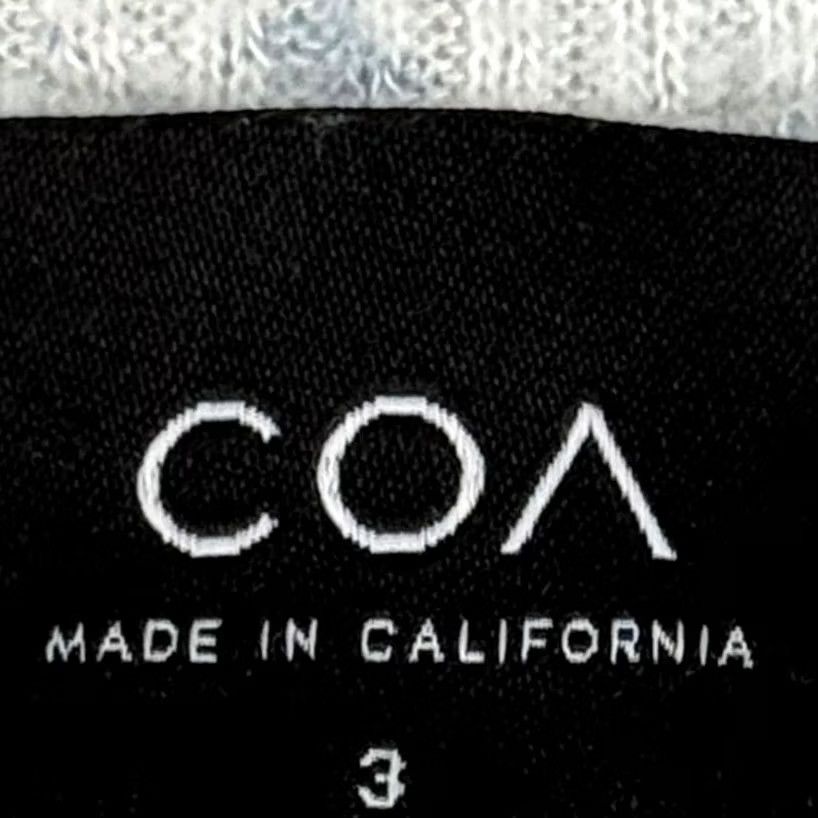 Vintage COA Womens L V-Neck Sweater Pullover Casual California Navy Piping Space Dye Gray Large Knit Lightweight Relaxed Womens Size L / US 10 / IT 46 - 4 Thumbnail