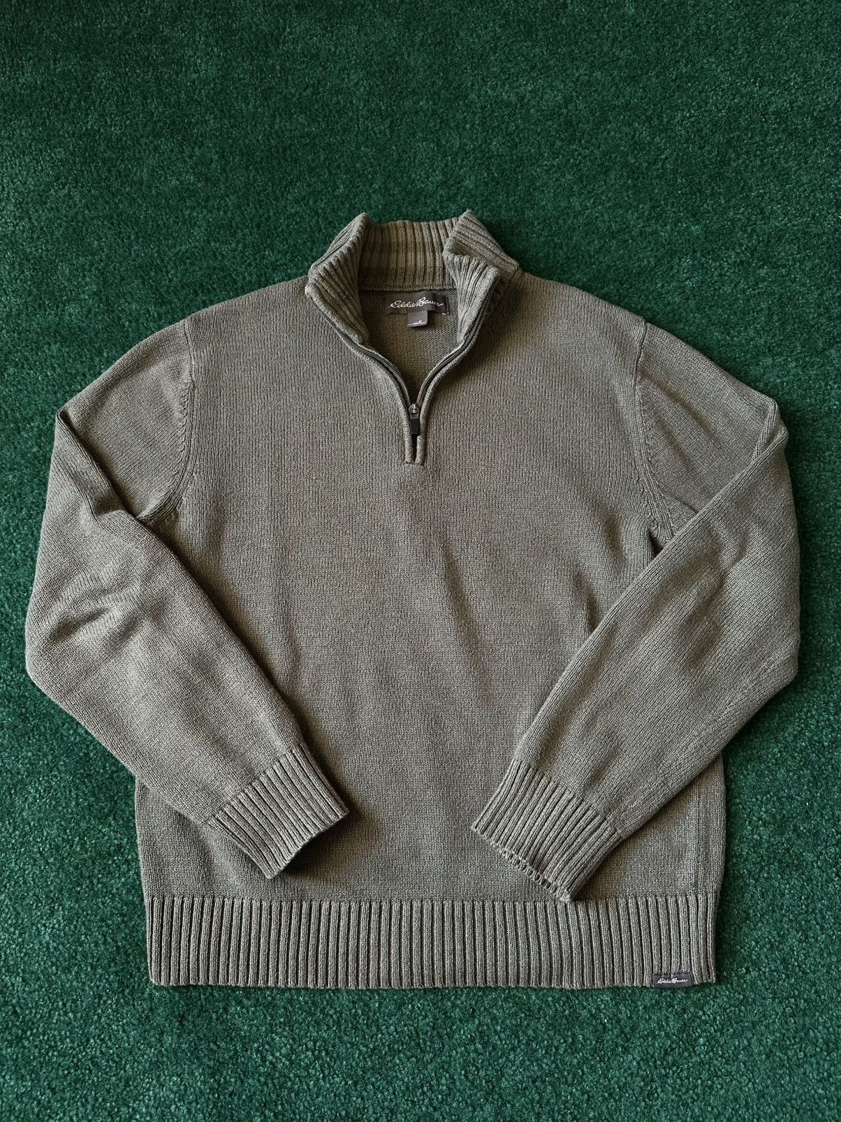 Eddie Bauer Classic Eddie Bauer Men's 1/4-Zip Mock Neck Sweater Size US M / EU 48-50 / 2 - 1 Thumbnail