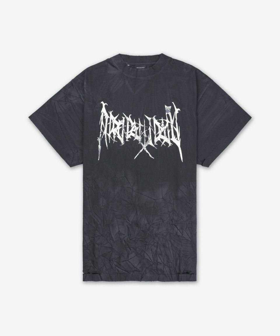 o1la1rc1a1225 Oversized T-Shirt in Washed Black