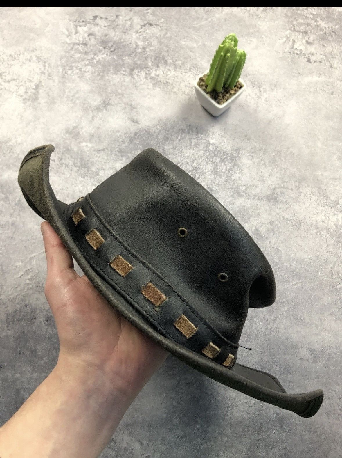 Vintage VINTAGE The Australian Bush Hat Co Statesman Leather Rare Size ONE SIZE - 5 Thumbnail