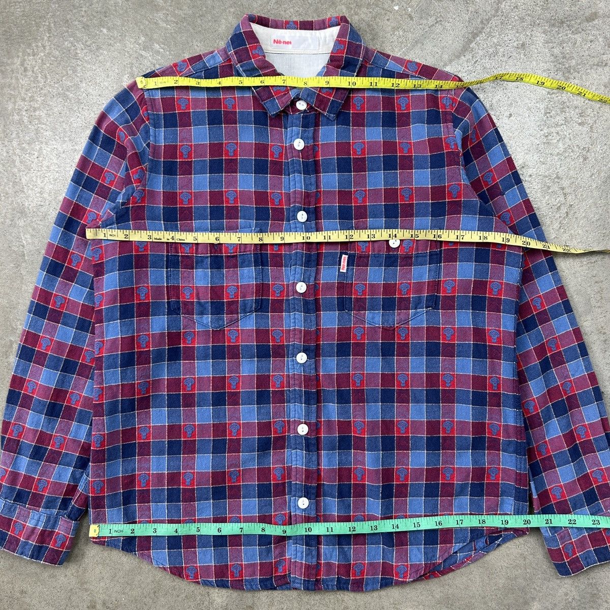 Ne-Net Ne-net Broccoli Checkered Shirt Size US M / EU 48-50 / 2 - 9 Thumbnail