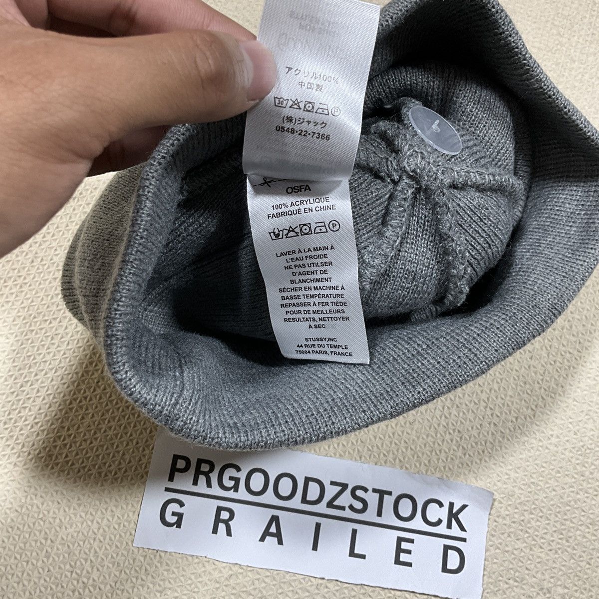 Other Stussy beanie skullcap logo in grey Size ONE SIZE - 5 Thumbnail