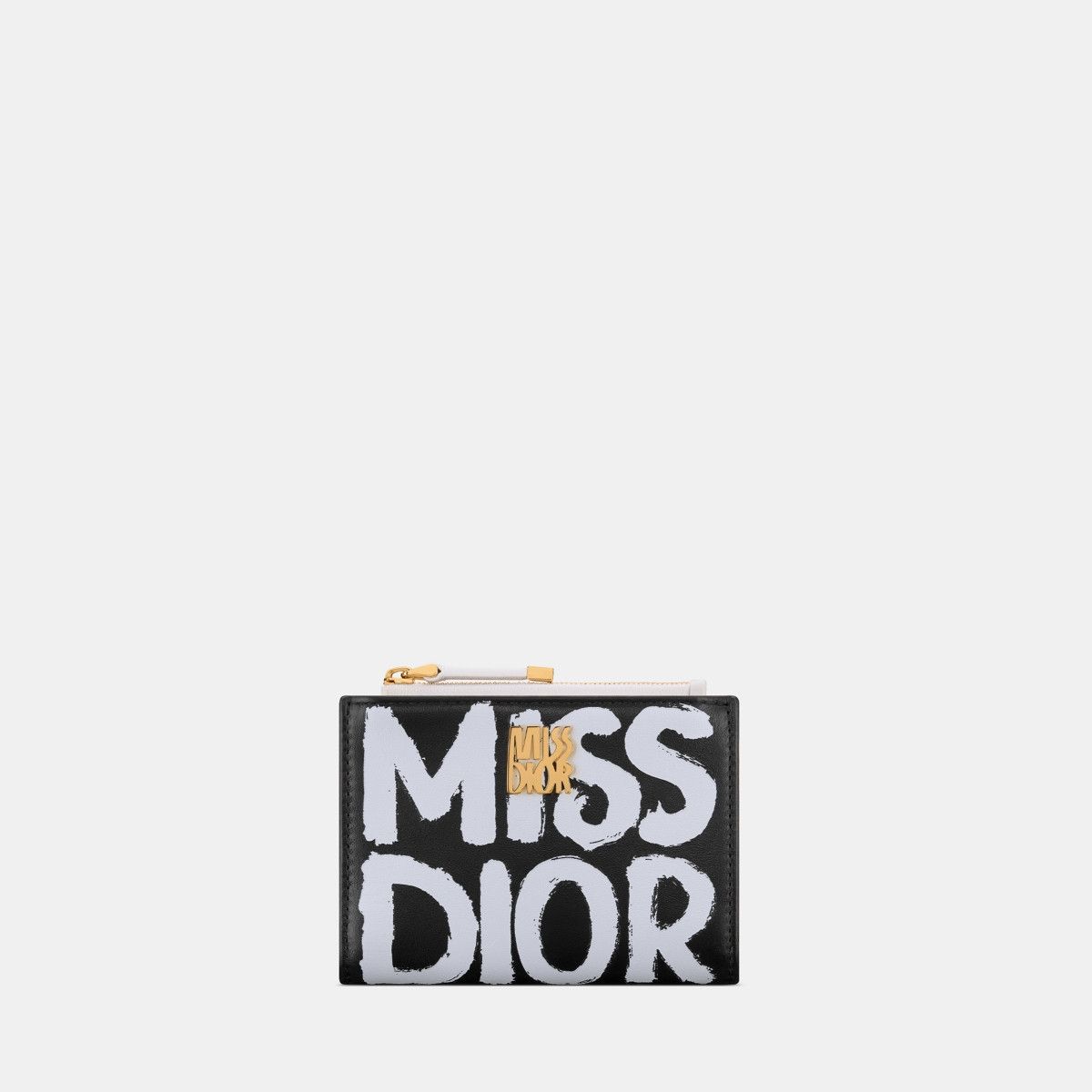 Dior o1bcso1str0226 Size:OS/ Dahlia Wallet in Black/White Size ONE SIZE - 1 Thumbnail