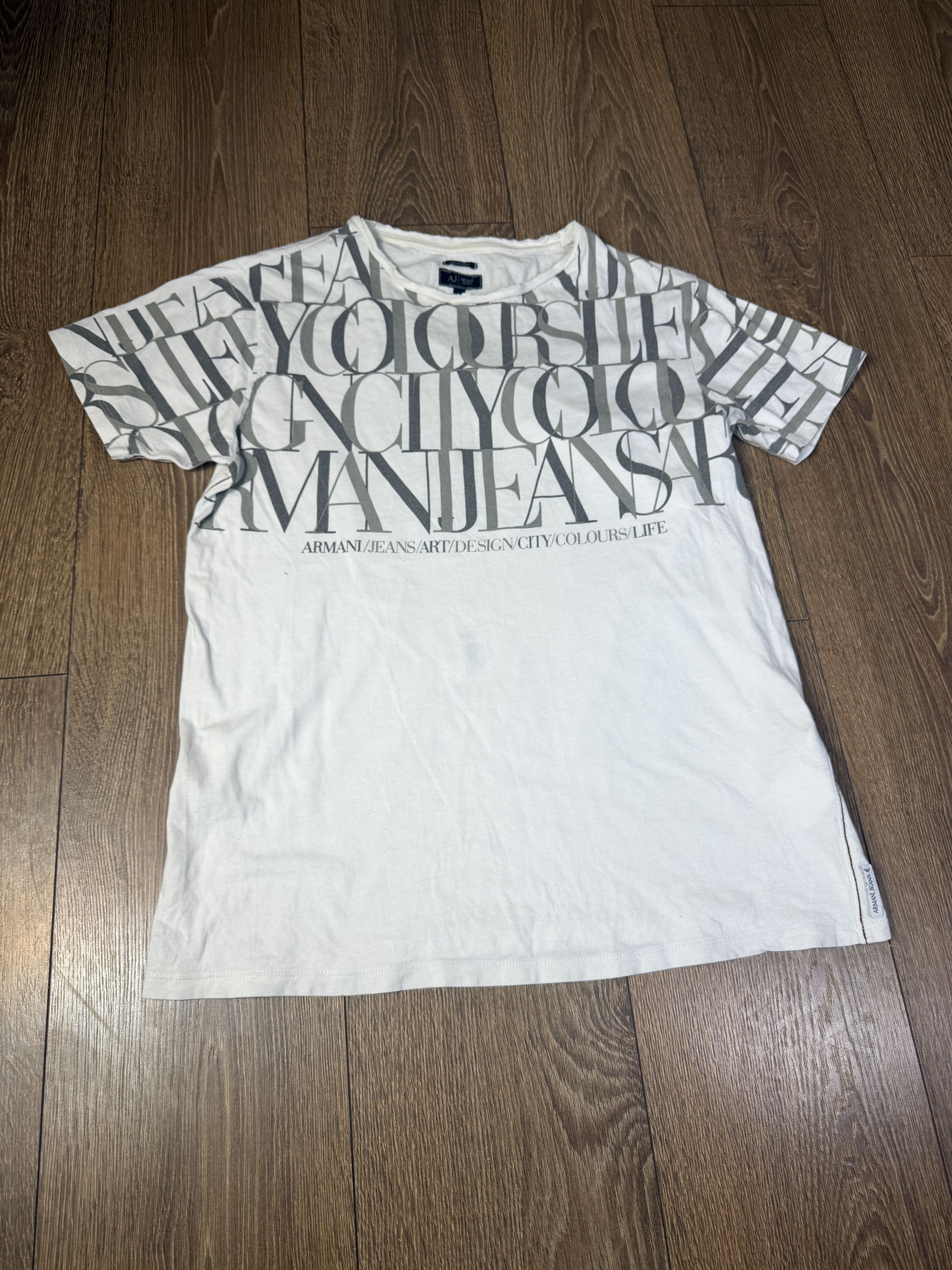 Armani armani jeans logo print t shirt size L Size US L / EU 52-54 / 3 - 1 Thumbnail
