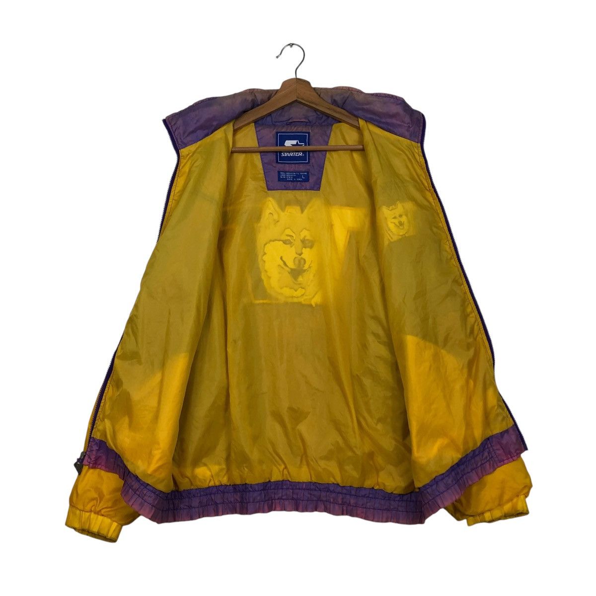 Starter 🔥VINTAGE BOMBER JACKET STARTER WASHINGTON HUSKIES SUN FADED Size US L / EU 52-54 / 3 - 15 Thumbnail
