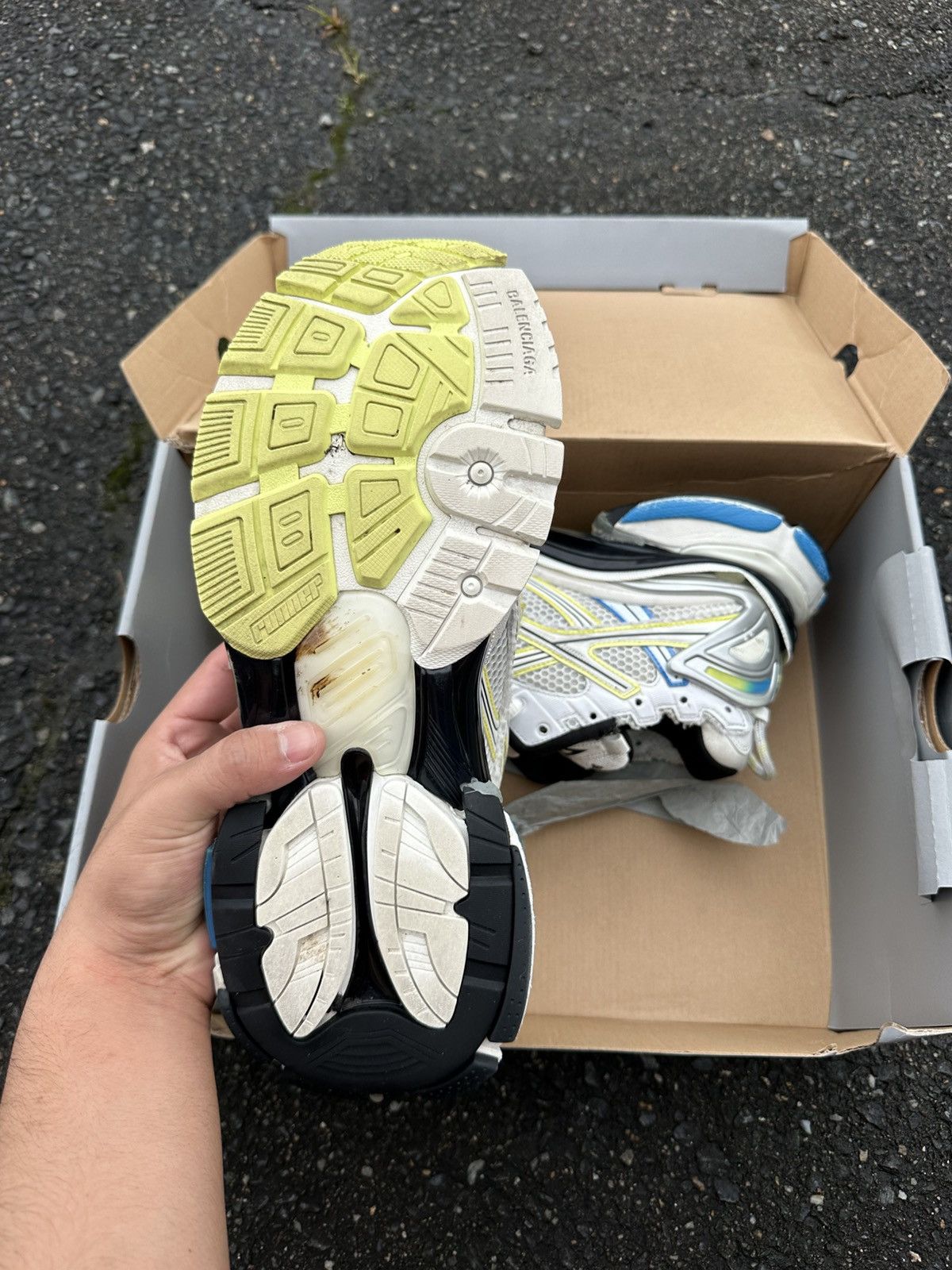 Balenciaga Balenciaga Runner Grey/Blue Size US 12 / EU 45 - 5 Thumbnail