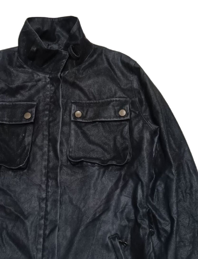 GOA Vintage Reve Waxed Padde Leather Biker Jacket Cargo Pocket Size M / US 6-8 / IT 42-44 - 3 Thumbnail
