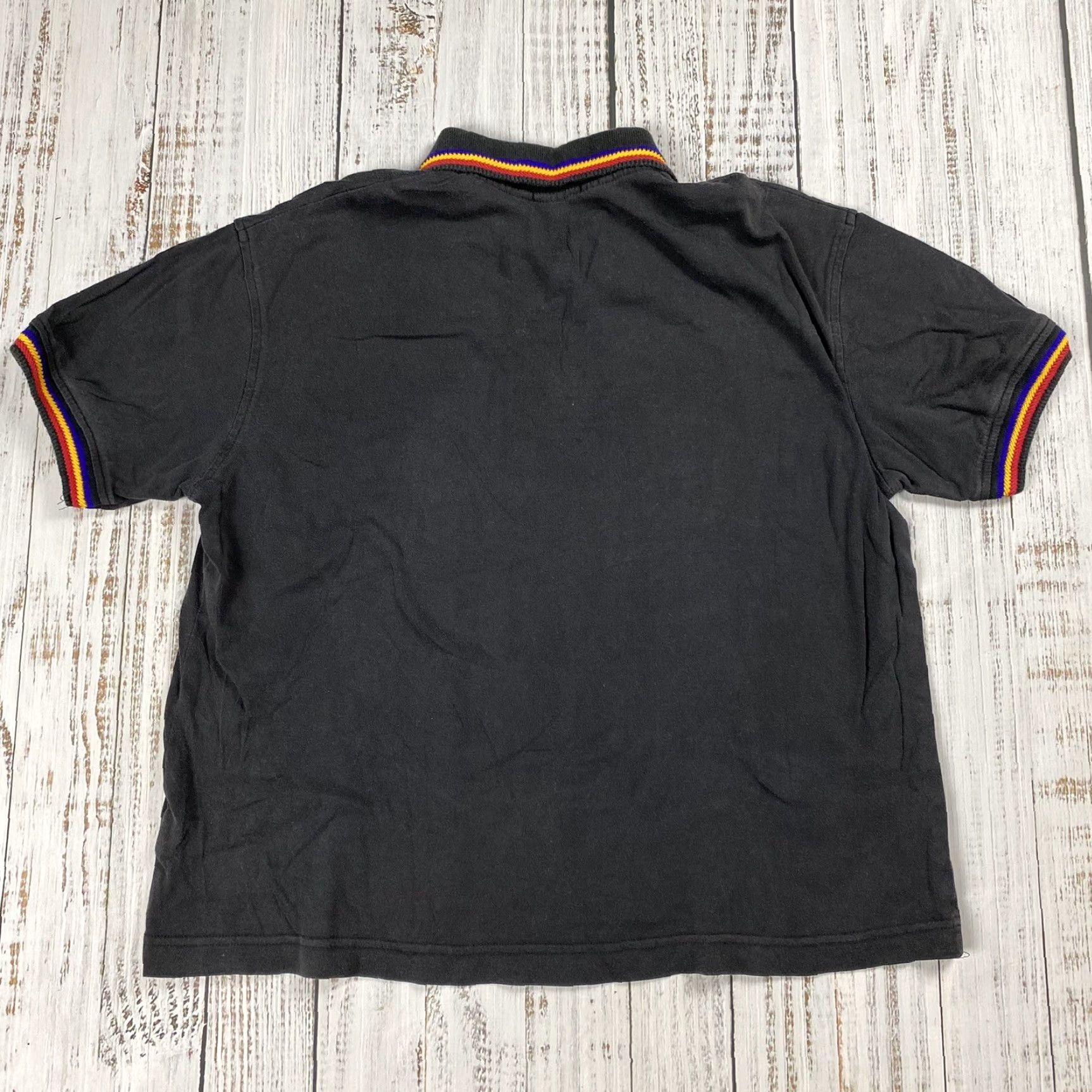 Vintage VINTAGE 90s HANASPORT CROPPED BUTTON RINGER COLLAR GOLF POLO SHIRT BLACK WOMENS XL Size XL / US 12-14 / IT 48-50 - 7 Thumbnail