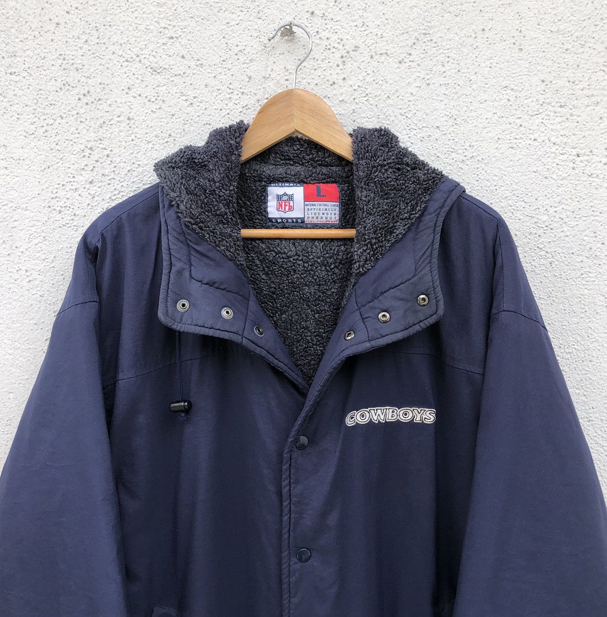 NFL Vintage Dallas COWBOYS NFL Sport Lined Fleece Long Jacket Size US L / EU 52-54 / 3 - 7 Thumbnail