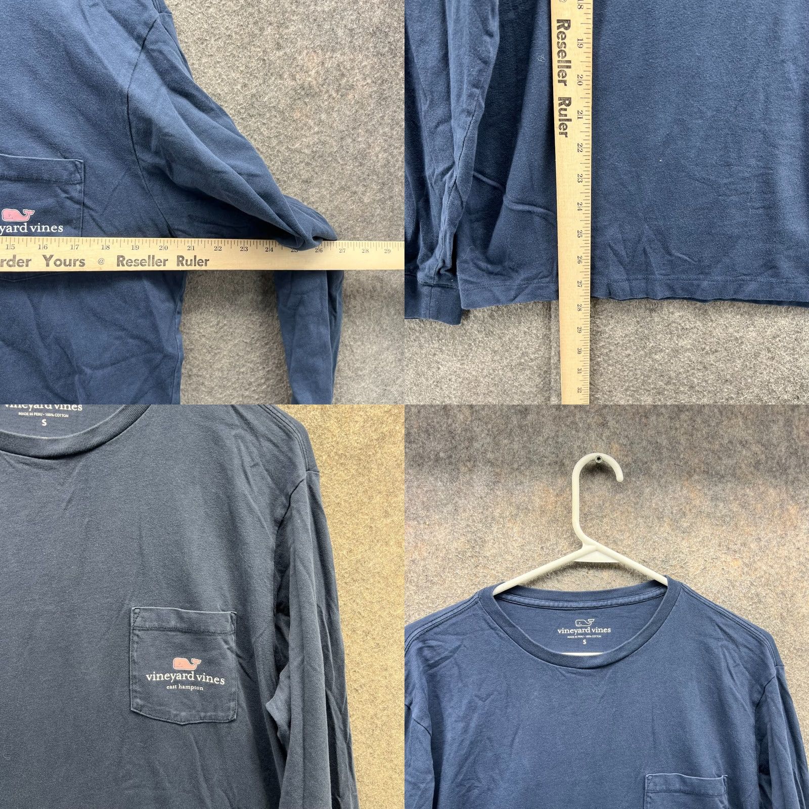 Vineyard Vines Vineyard Vines Shirt Mens Small Blue Navy Long Sleeve Crewneck Whale Pocket Tee Vintage Size US S / EU 44-46 / 1 - 8 Thumbnail