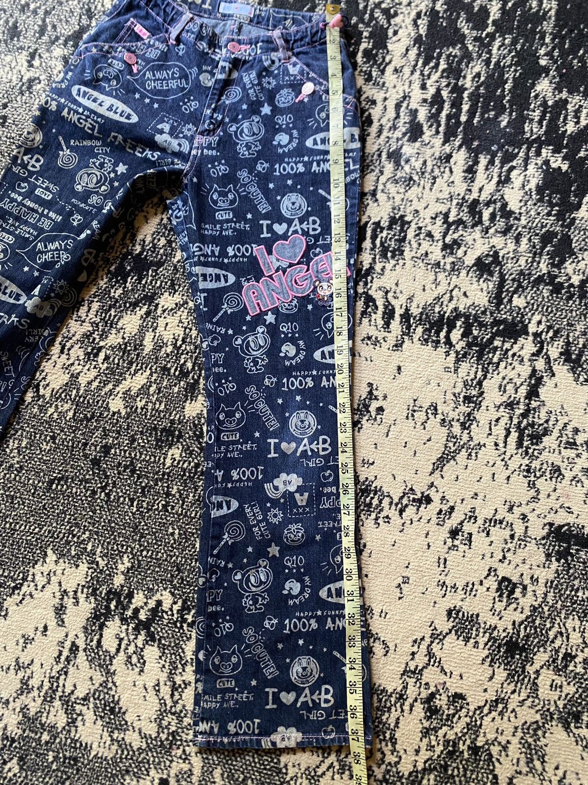 Angel Blue × Hysteric Glamour × Japanese Brand Y2K Japanes Angel Blue Flare Jeans Size 27" / US 4 / IT 40 - 9 Thumbnail