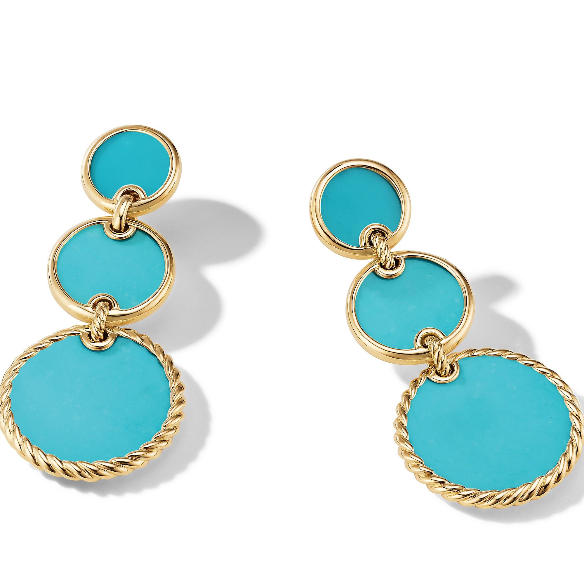 David Yurman o1w1db10525 E16981 Earrings in 18K Gold with Turquoise Size ONE SIZE - 2 Thumbnail