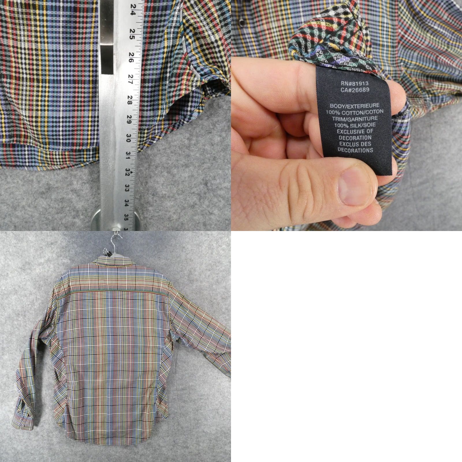Robert Graham Robert Graham Shirt Men XXL Long Sleeve Button-Up Blue Multicolor Plaid Size US XXL / EU 58 / 5 - 9 Thumbnail