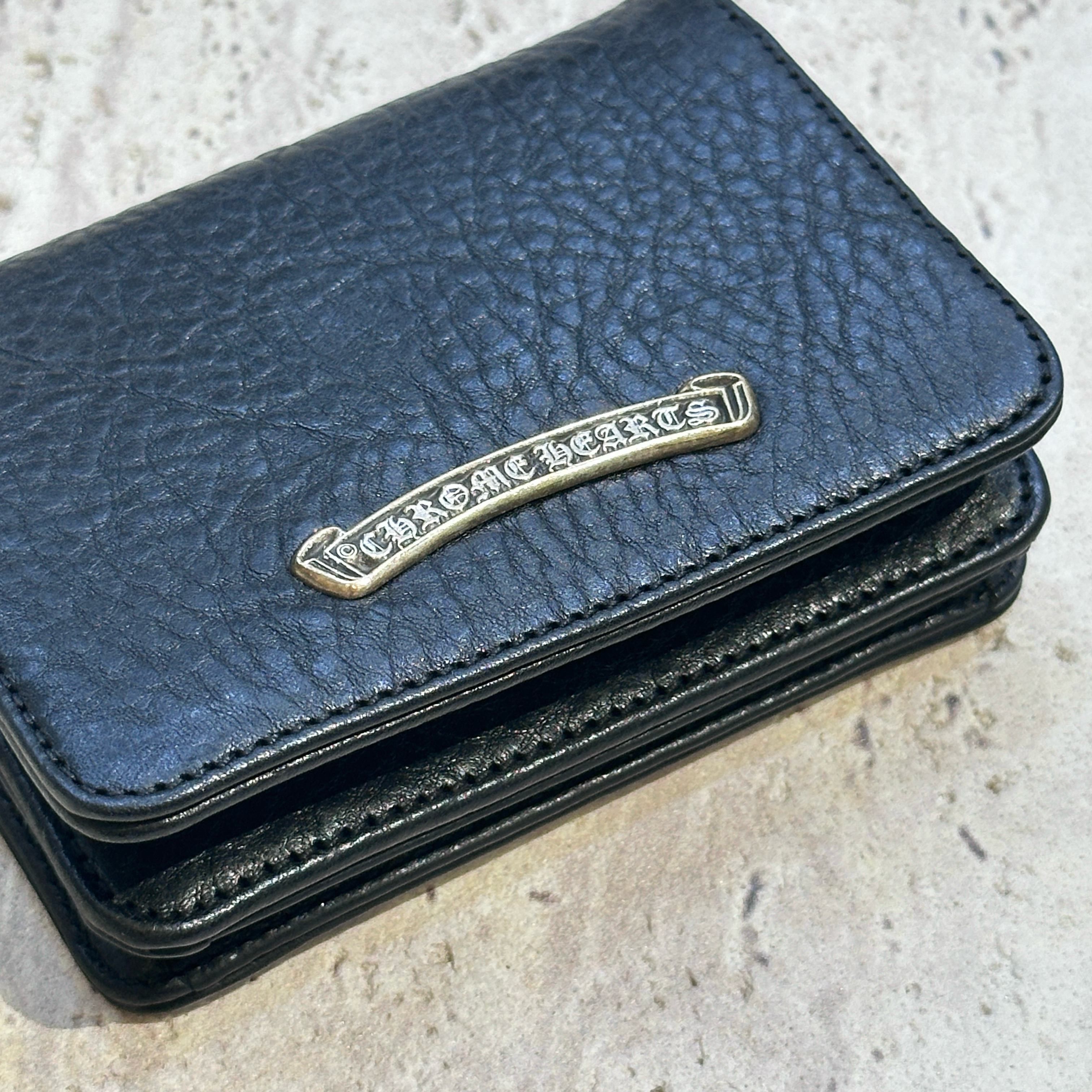 Chrome Hearts Chrome Hearts card case 3 Pocket Scroll wallet black Size ONE SIZE - 14 Thumbnail