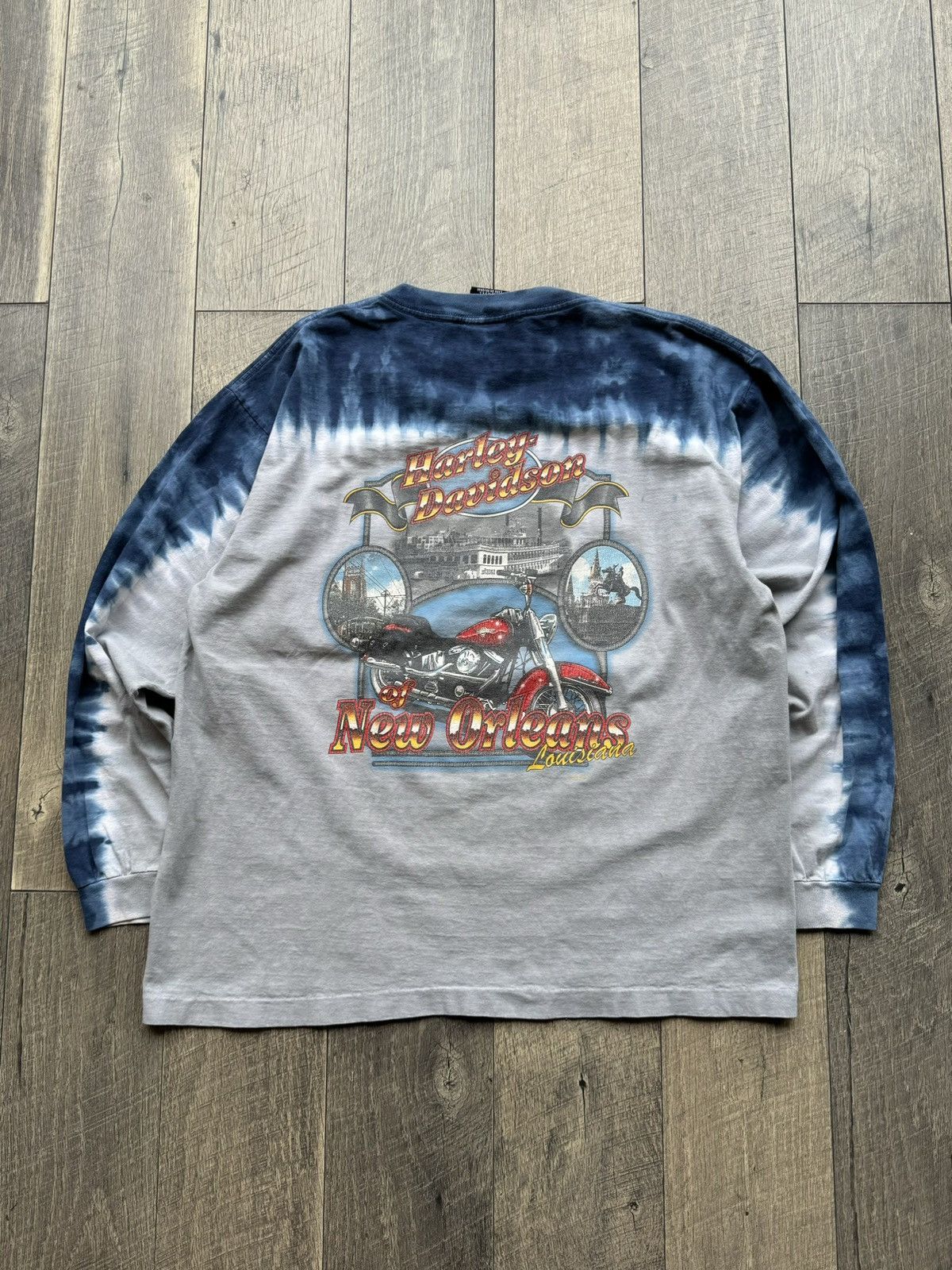 Vintage Vintage 90s Harley Davidson Tie Dye Longsleeve Tee Large Size US L / EU 52-54 / 3 - 6 Thumbnail