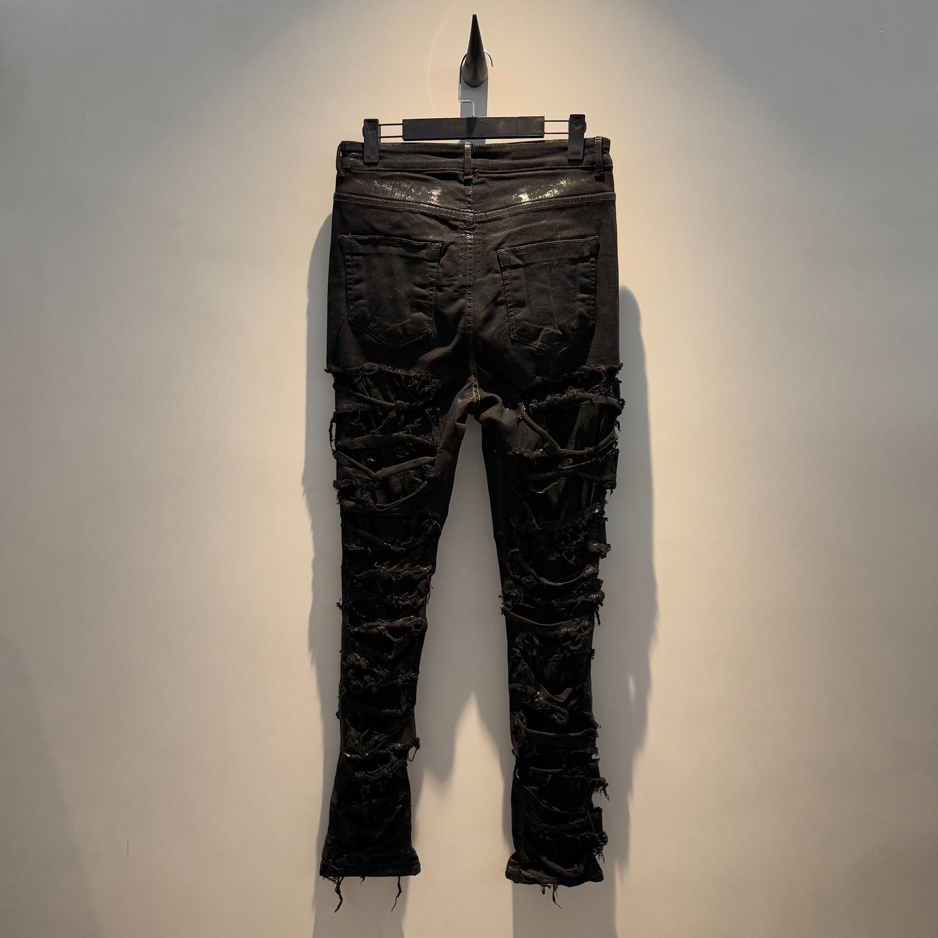 Rick Owens rick owens Ripped trousers with erosive wax finish pants 25 Size US 29 - 5 Thumbnail