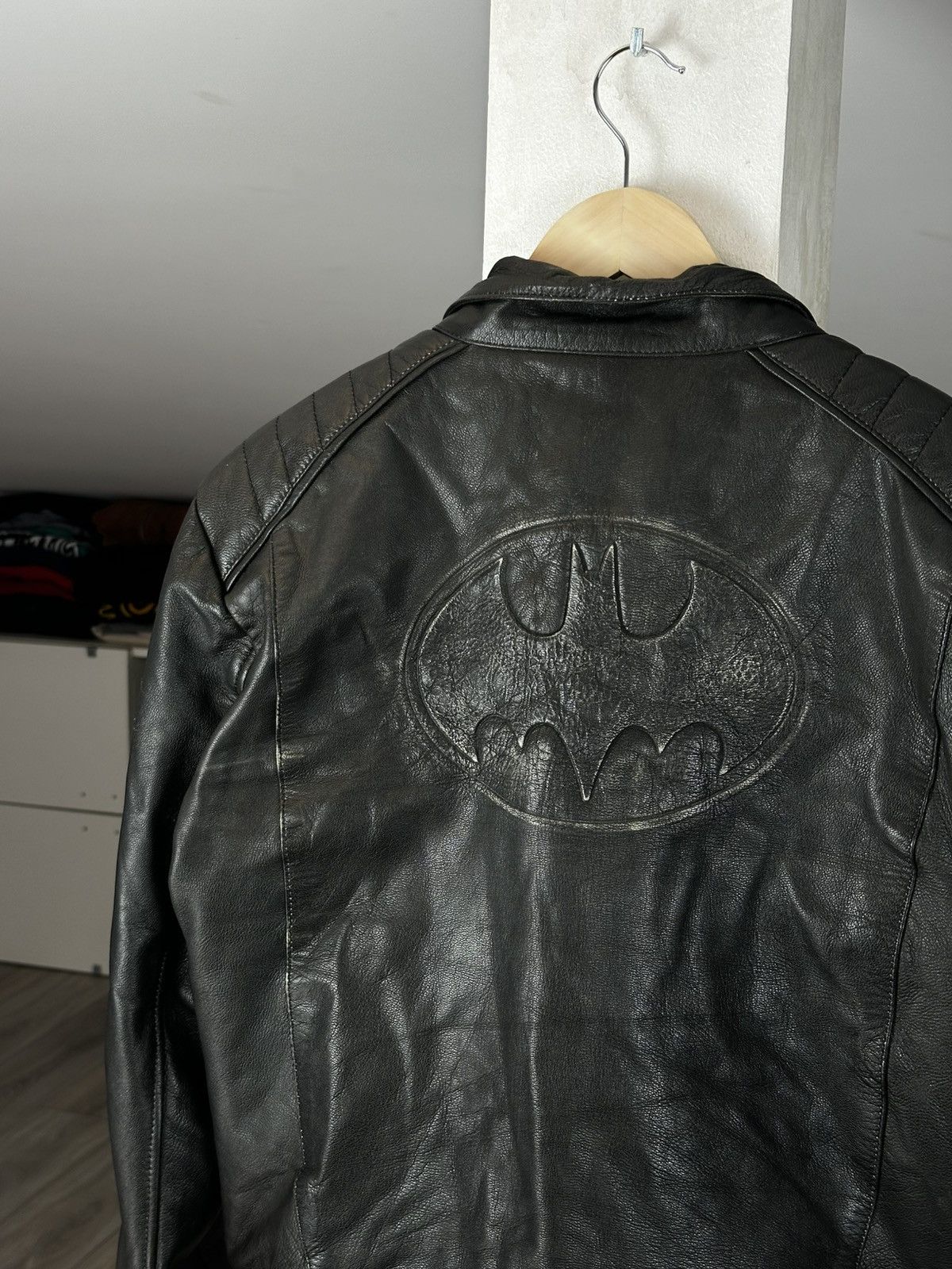 Schott Rare Vintage Batman Leather Bomber Jacket Size US M / EU 48-50 / 2 - 3 Thumbnail