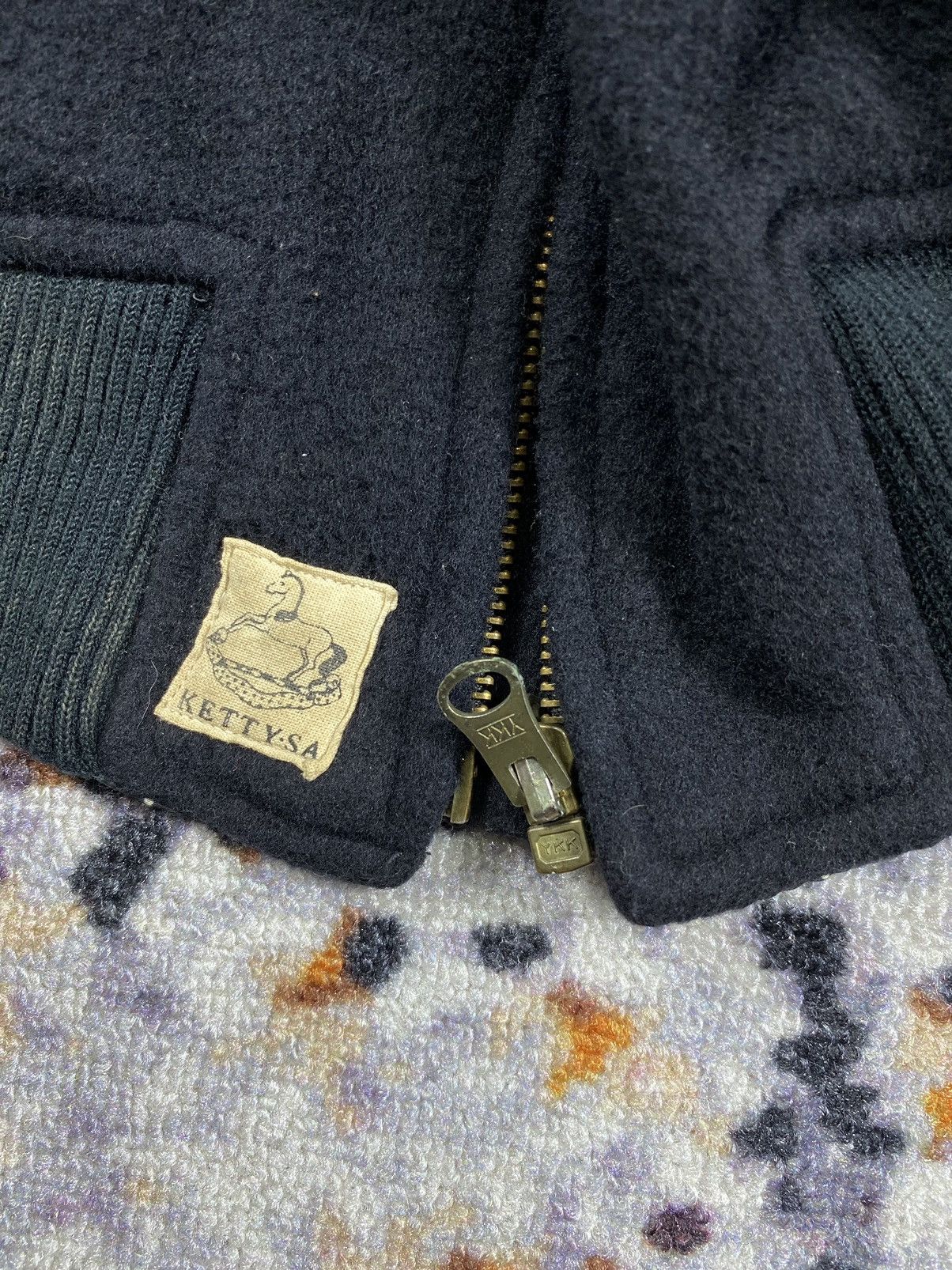Beauty Beast × Japanese Brand × Vintage Vtg Ketty.sa Bomber Jacket Woll Revesible Balck Size US L / EU 52-54 / 3 - 5 Thumbnail