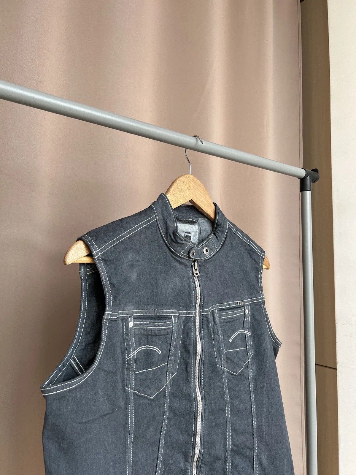 G-Star G-Star Raw Denim Vest Womens Size L Grey Sleeveless Size L / US 10 / IT 46 - 4 Thumbnail