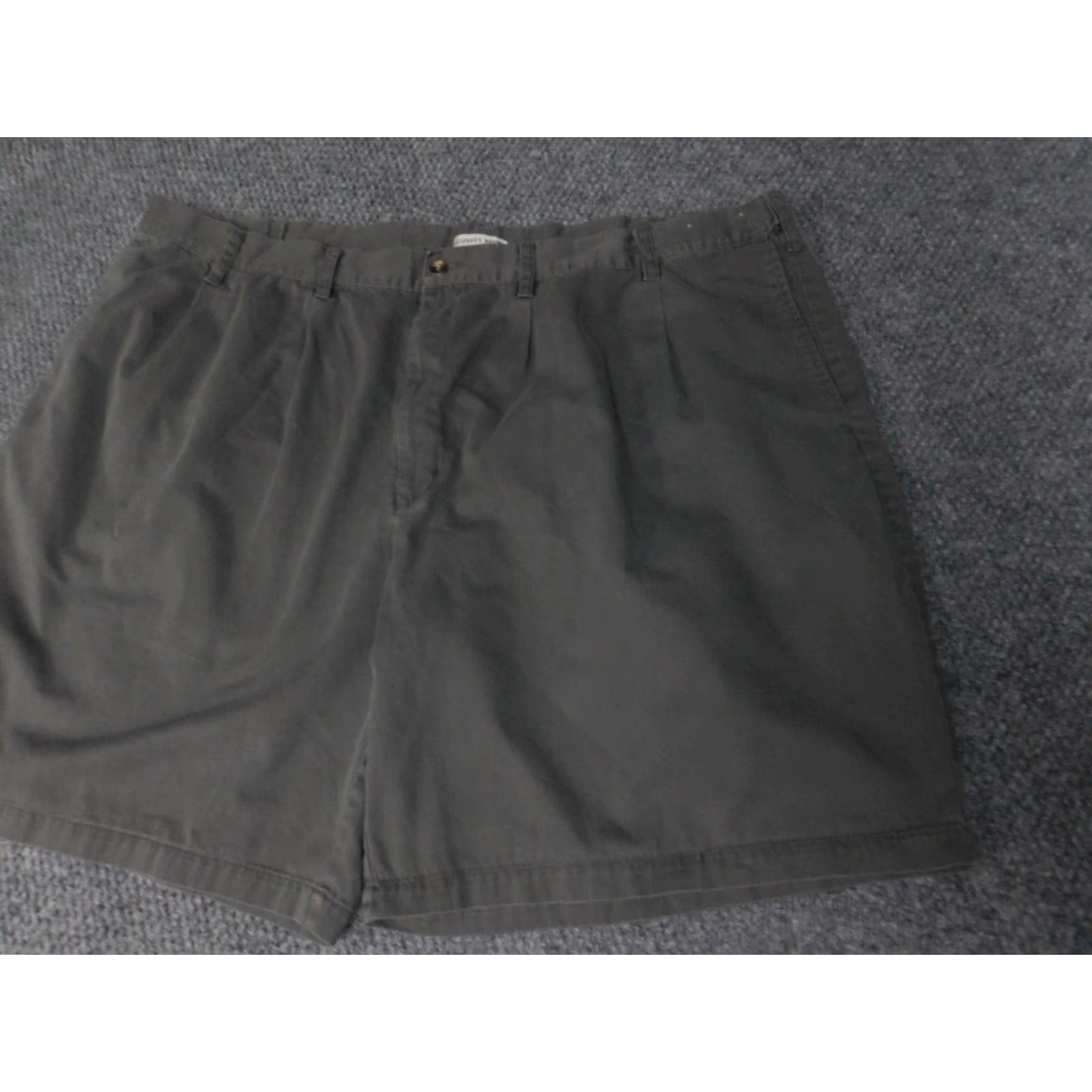 Geoffrey Beene Geoffrey Beene Mens Shorts 48 Gray Regular Chino Flat Front Cotton Knit Logo Casual Slit: N/A Size US 32 / EU 48 - 3 Thumbnail