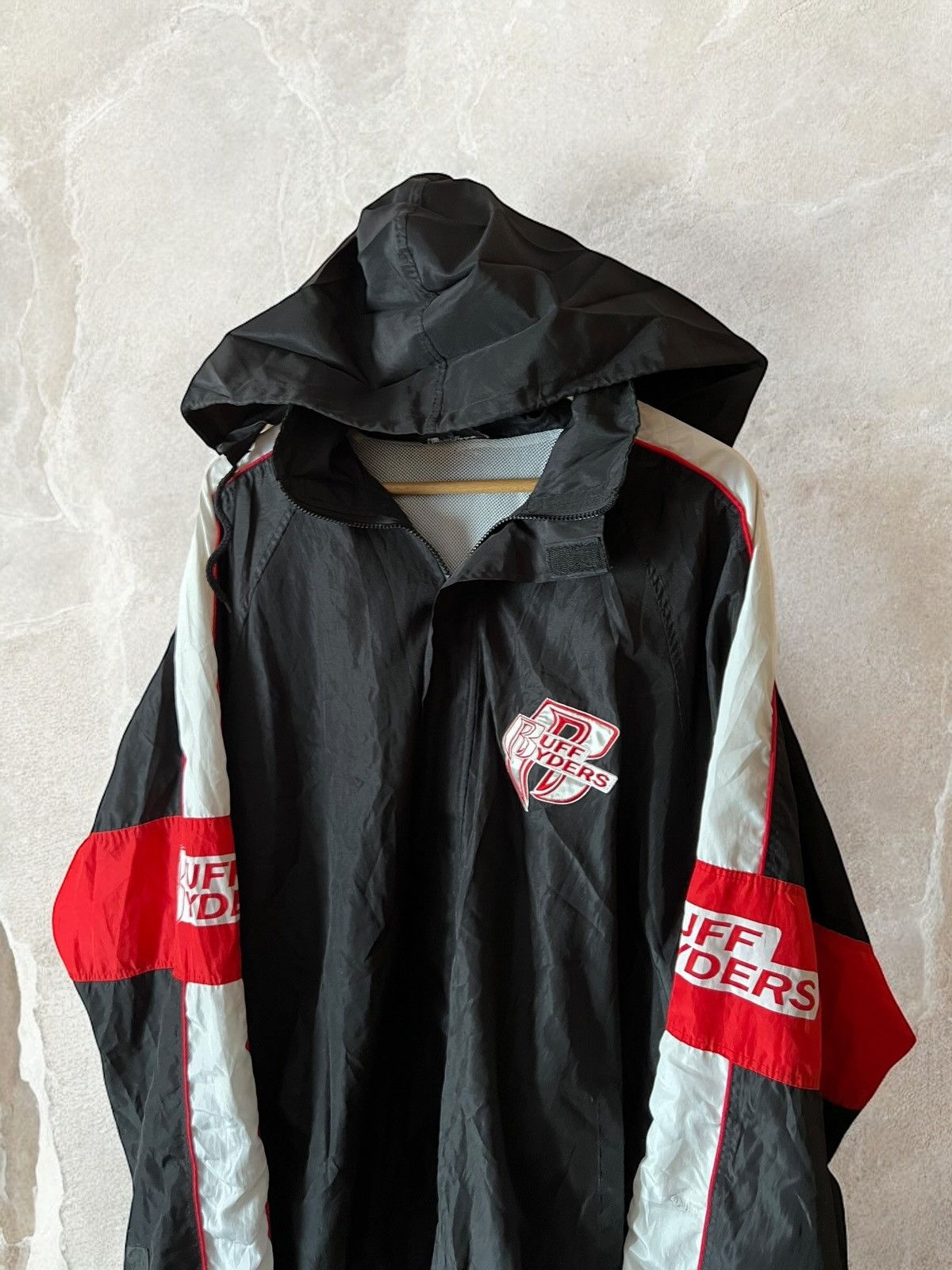 Rap Tees × Ruff Ryders × Vintage RUFF RYDERS VINTAGE Hooded JACKET RAP windbreaker waterproof Size US XL / EU 56 / 4 - 3 Thumbnail