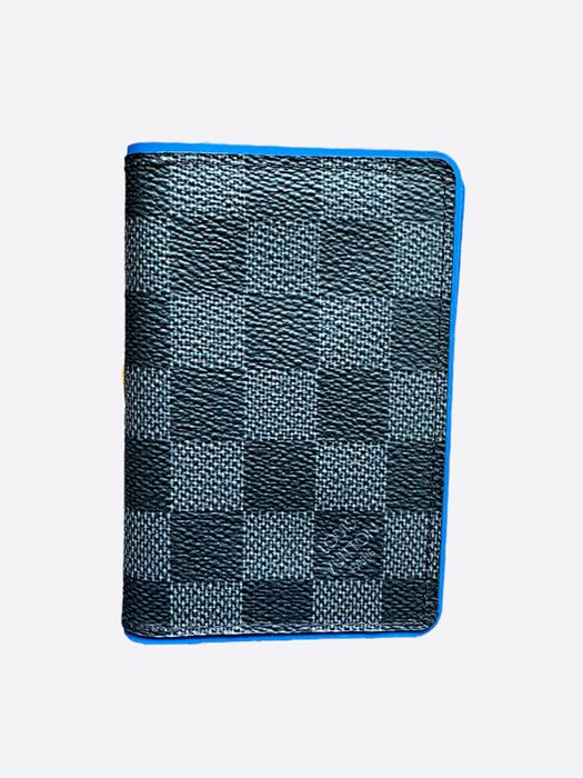 LOUIS VUITTON Pocket Damier Graphite Organizer Wallet Blue