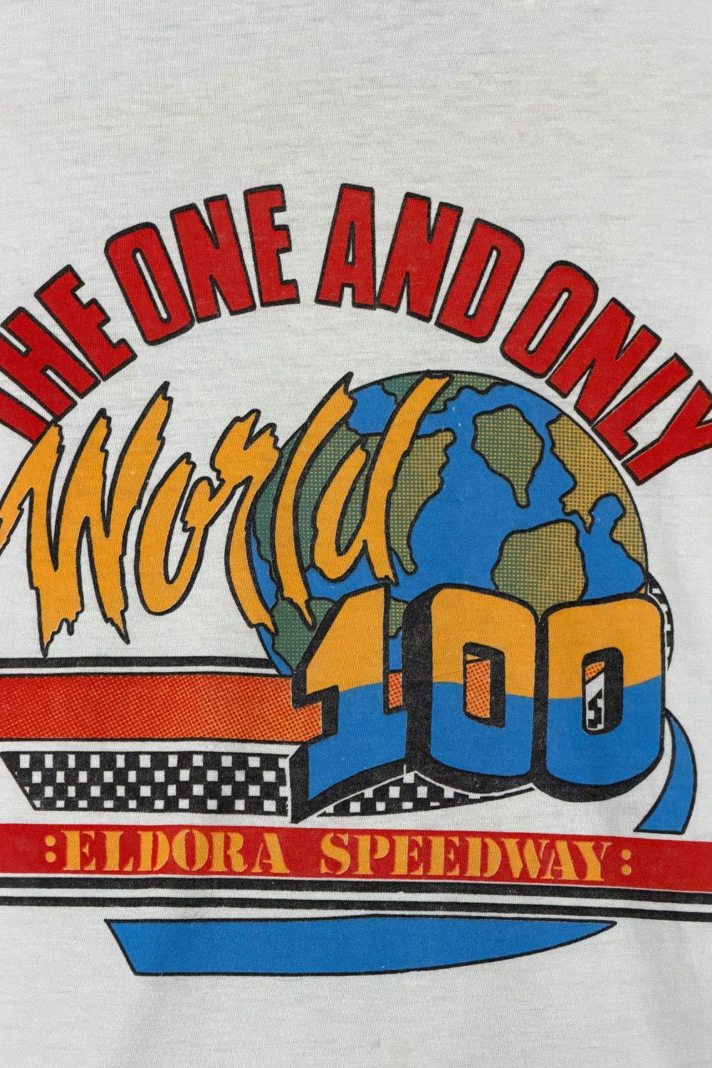 Vintage 1988/89 World 100 Eldora Speedway Racing Tee XL Size US XL / EU 56 / 4 - 10 Thumbnail
