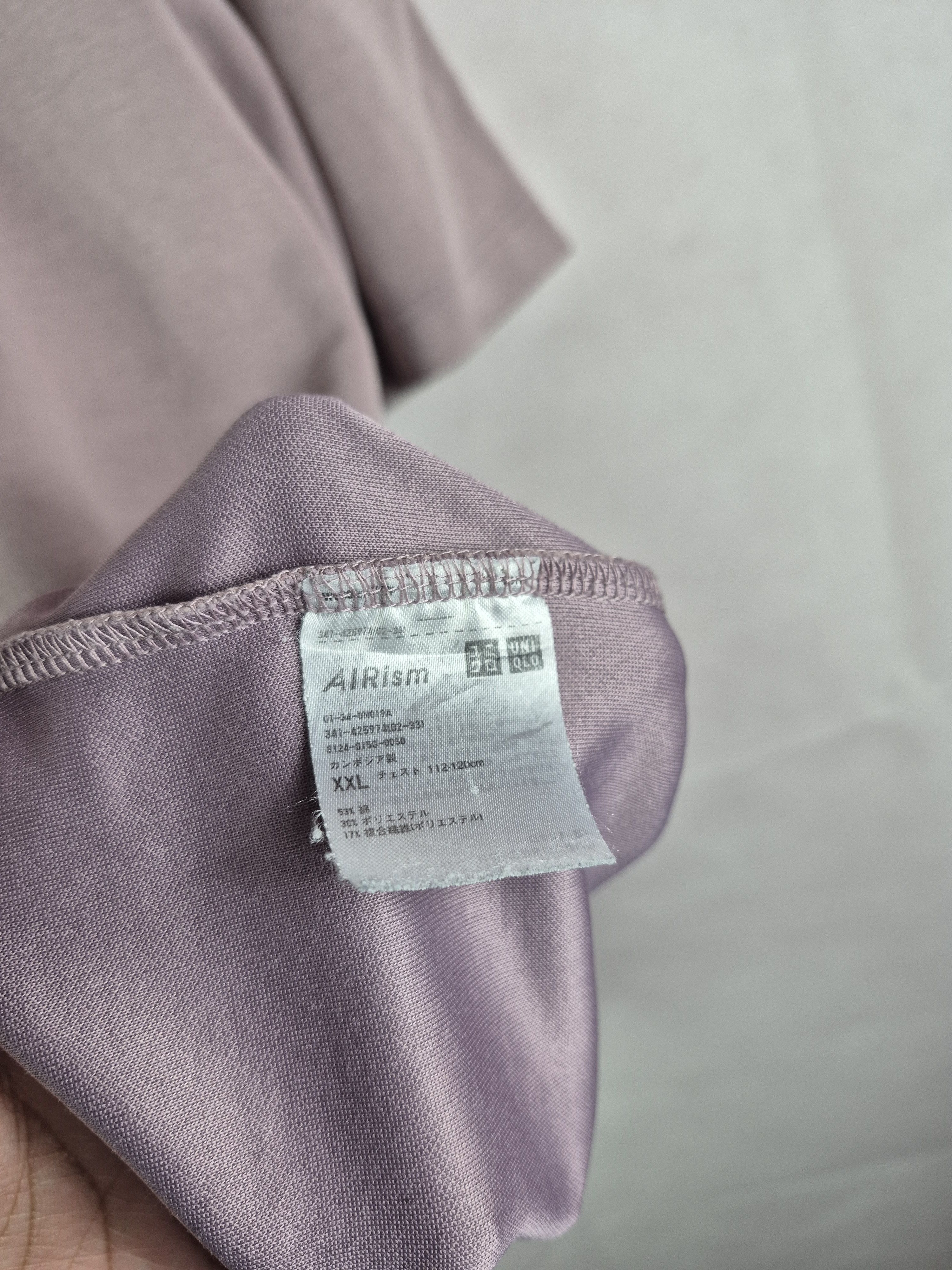 Lemaire × Uniqlo 🔥 Uniqlo U Lemaire Airism Lilac Plain Tee Size US XXL / EU 58 / 5 - 7 Thumbnail