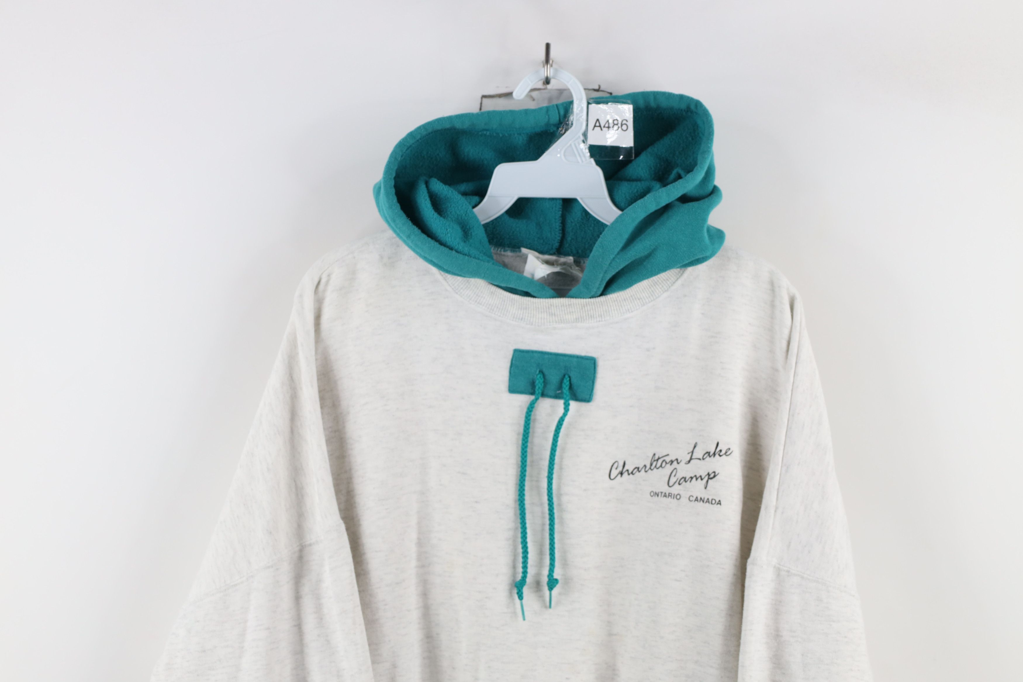 Vintage Vintage 90s Streetwear Camp Canada After Hood Hoodie Gray Size US XL / EU 56 / 4 - 2 Thumbnail