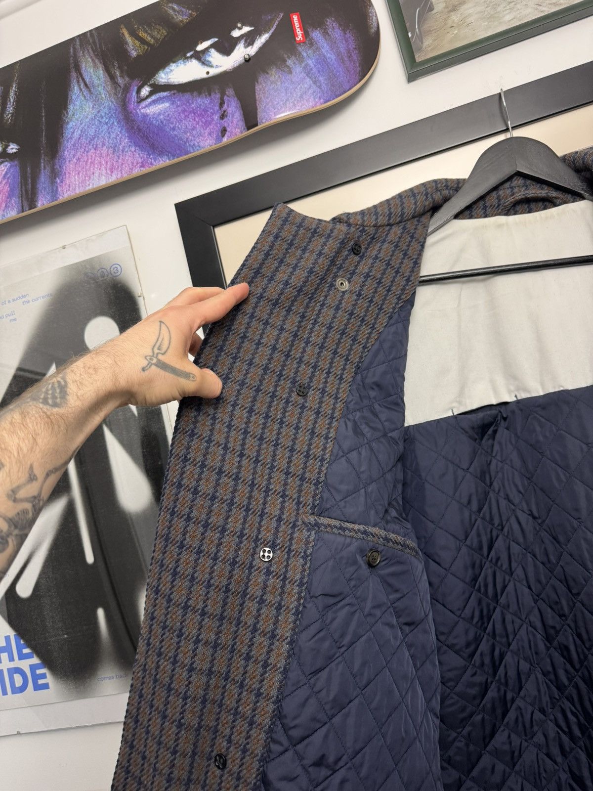 Acne Studios Acne Studios PAW17 Marc Check Heavy Wool Coat Jacket Rare Size US M / EU 48-50 / 2 - 6 Thumbnail