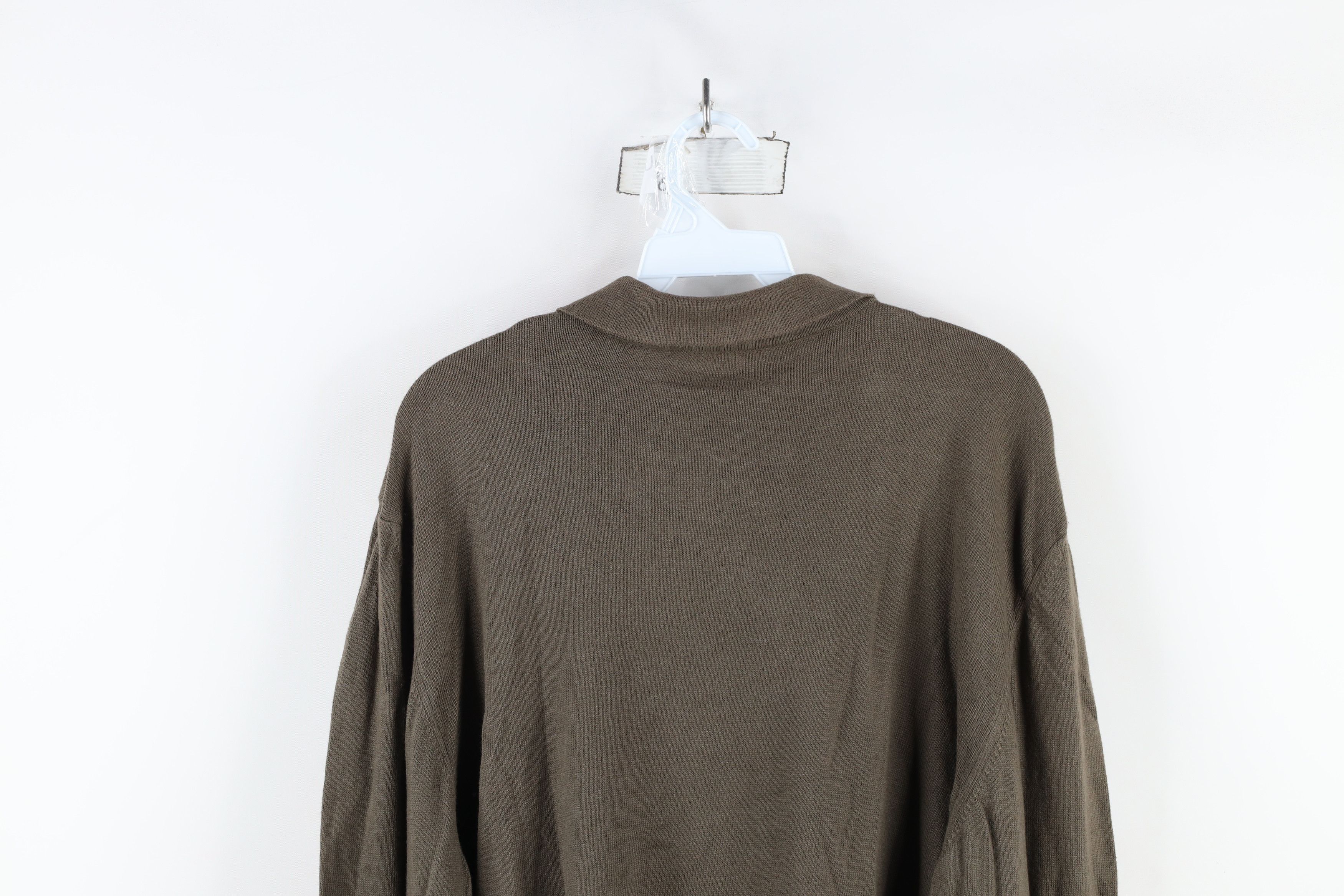 Vintage Vintage 90s Streetwear Knit Collared Pullover Polo Brown Size US XL / EU 56 / 4 - 12 Thumbnail